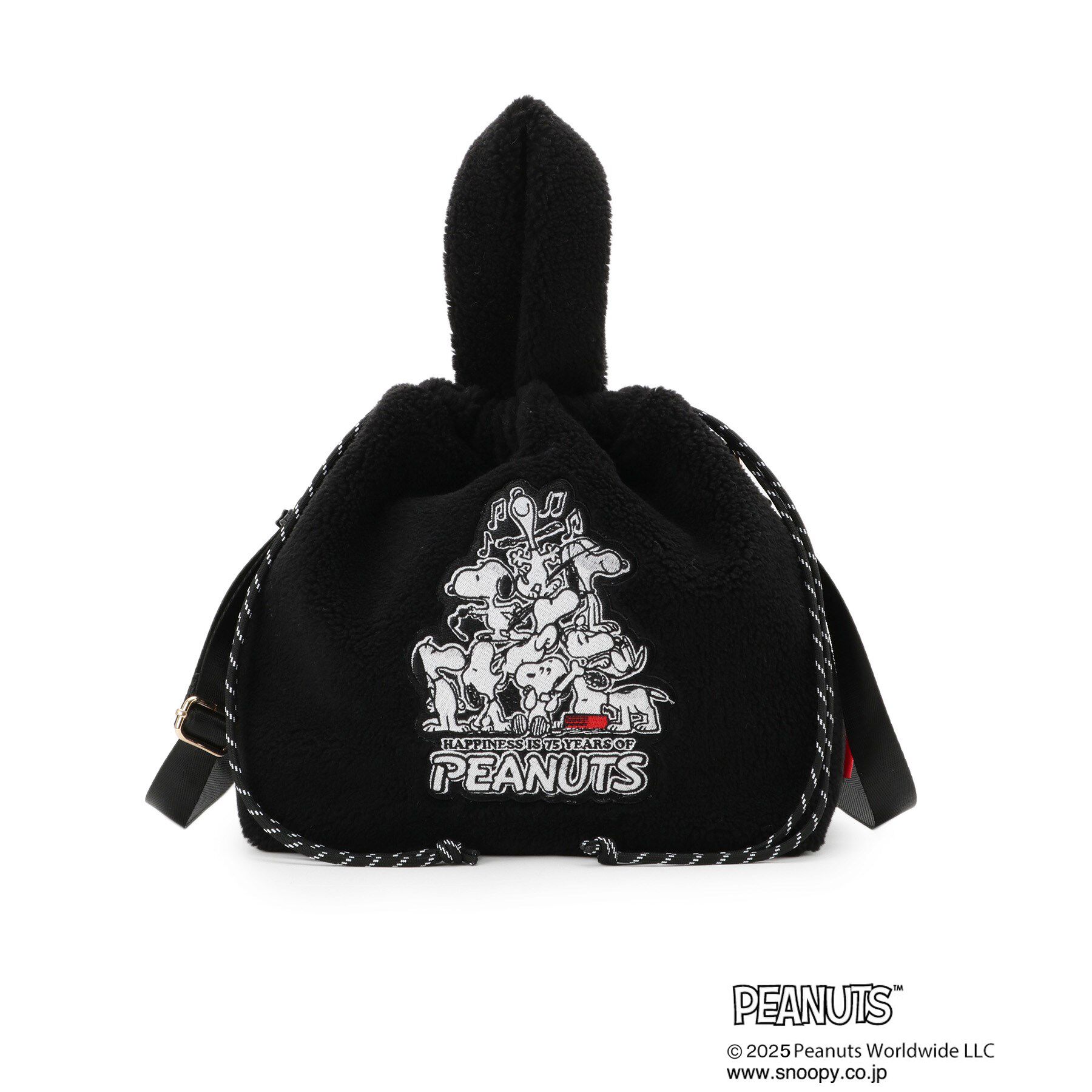 grove「【PEANUTS】ボア巾着トート」|トートバッグ|