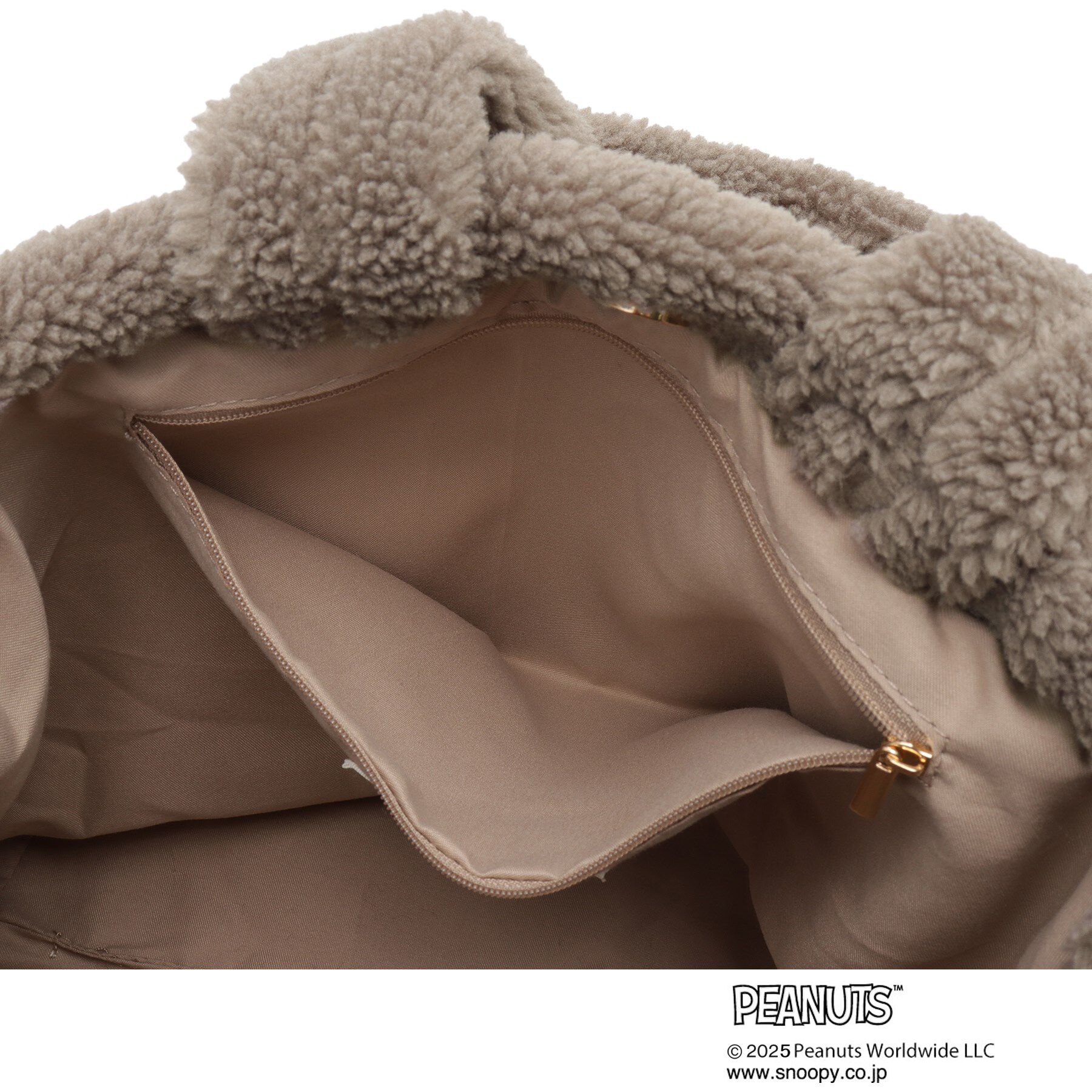 grove「【PEANUTS】ボア巾着トート」|トートバッグ|