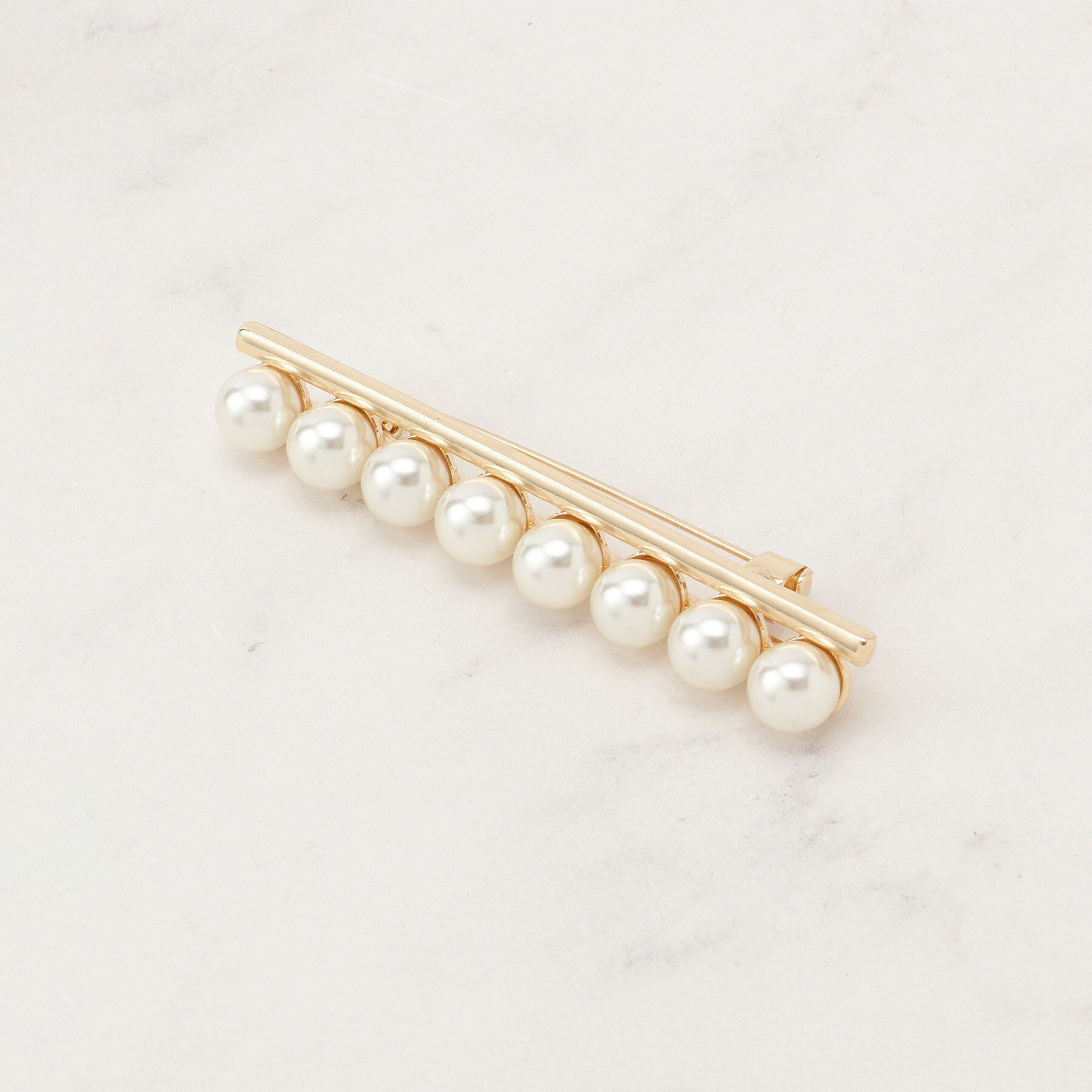 grove「ラインパール調ブローチ」|ブローチ・コサージュ|ゴールド(007)