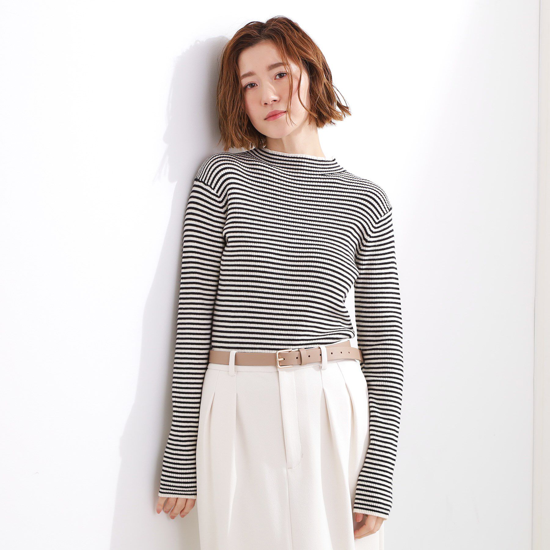 grove「ベーシックリブニットプルオーバー」|ニット・セーター|