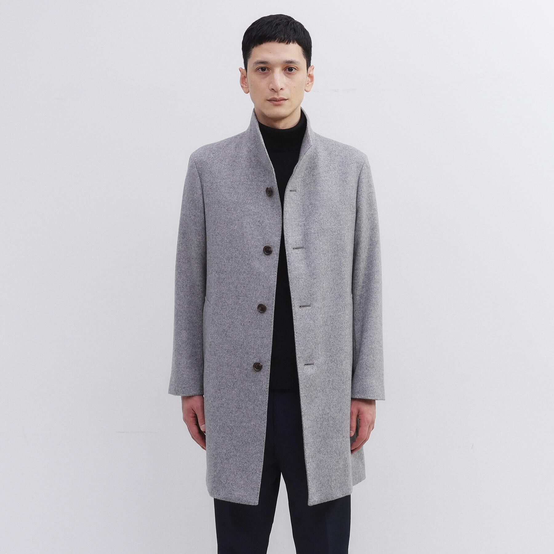 TAKEO KIKUCHI「【ウールカシミヤブレンド】ビーバー調 スタンドカラー コート」|その他|ﾗｲﾄｸﾞﾚｰ(111)