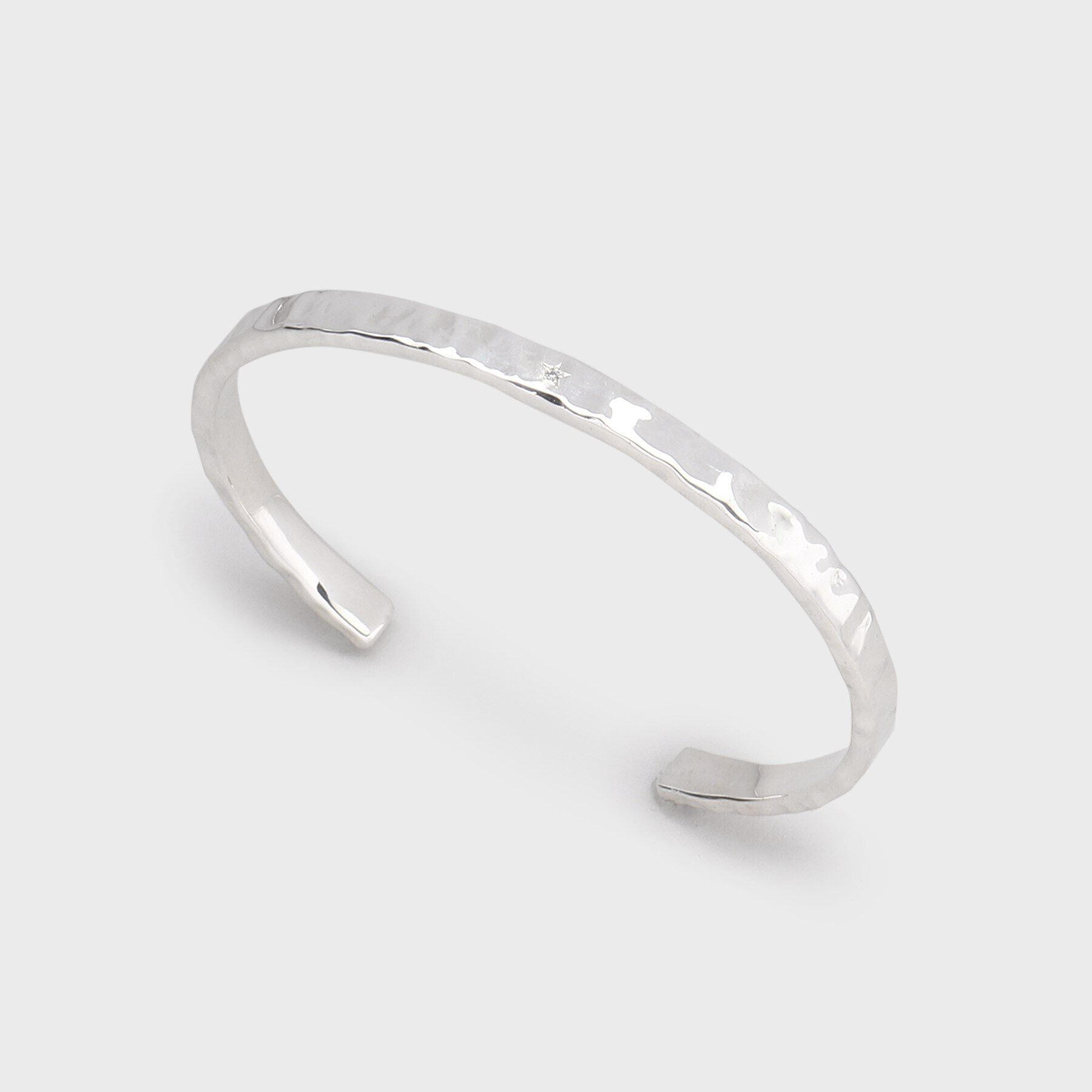 TAKEO KIKUCHI「【MADE IN JAPAN】テクスチャーシルバーバングル」|ブレスレット・バングル|