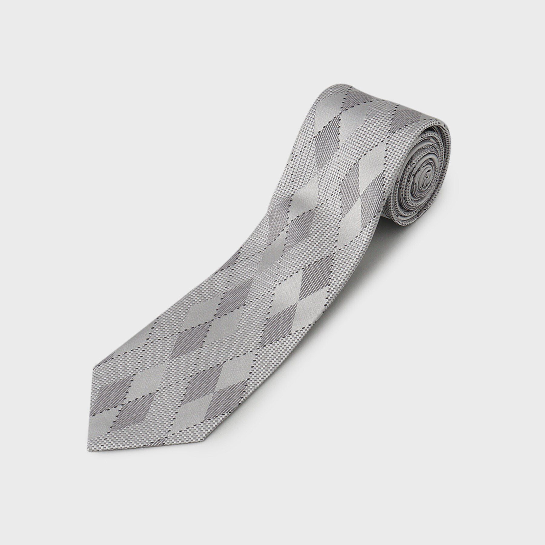 TAKEO KIKUCHI「【ベストセラー/ Made in JAPAN】シャドーアーガイル シルクネクタイ」|ネクタイ・蝶ネクタイ|グレー(212)