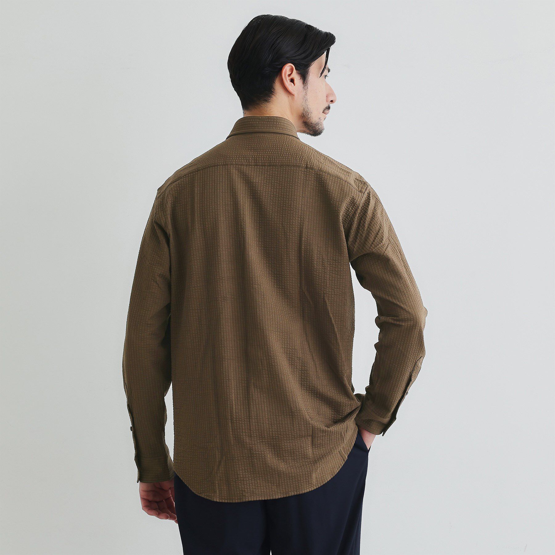 TAKEO KIKUCHI「【抗菌防臭/シーズンレス】シアサッカー ジャージシャツ」|シャツ・ブラウス|