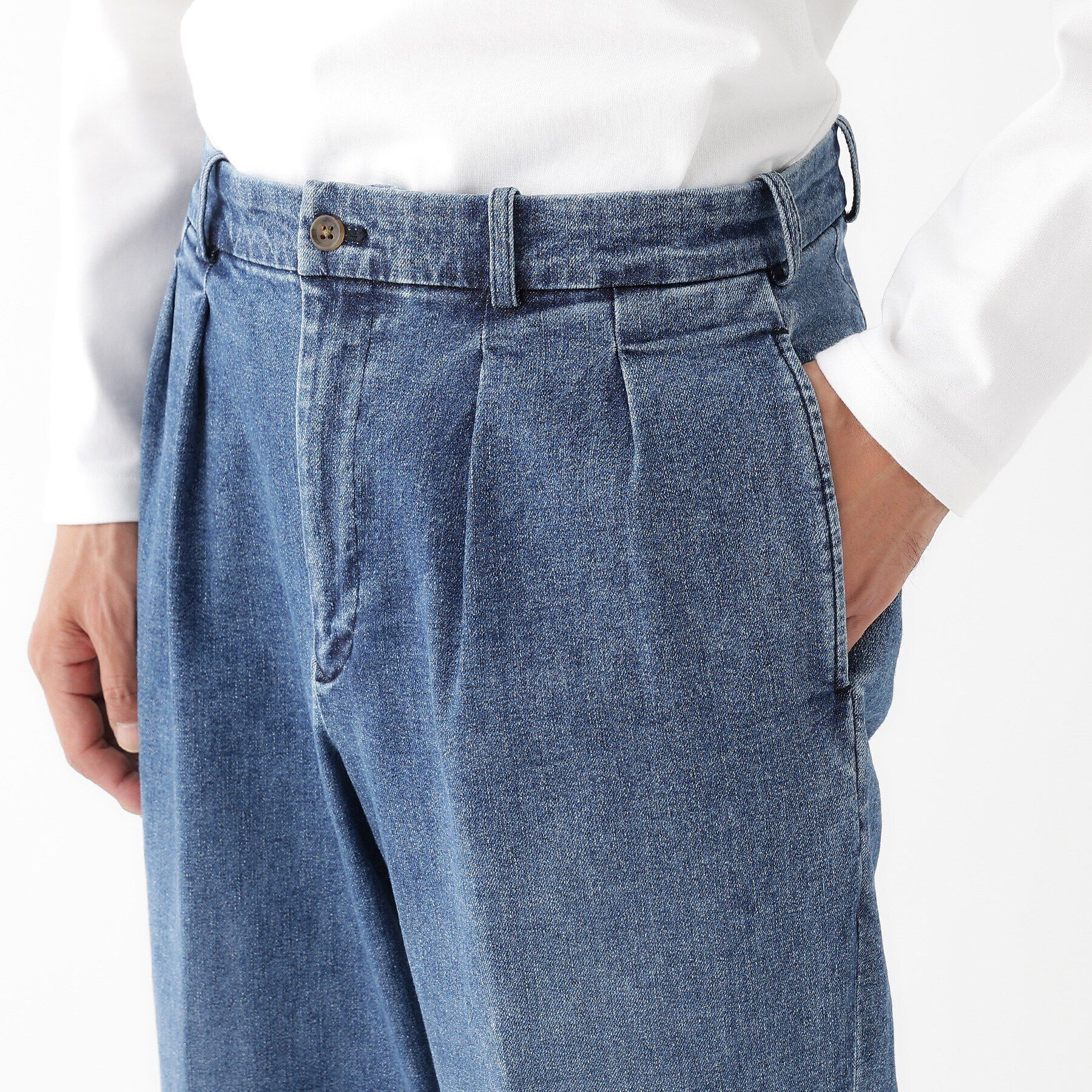 TAKEO KIKUCHI「【THE FLAGSHIP】ストレッチデニム スラックス」|デニム|