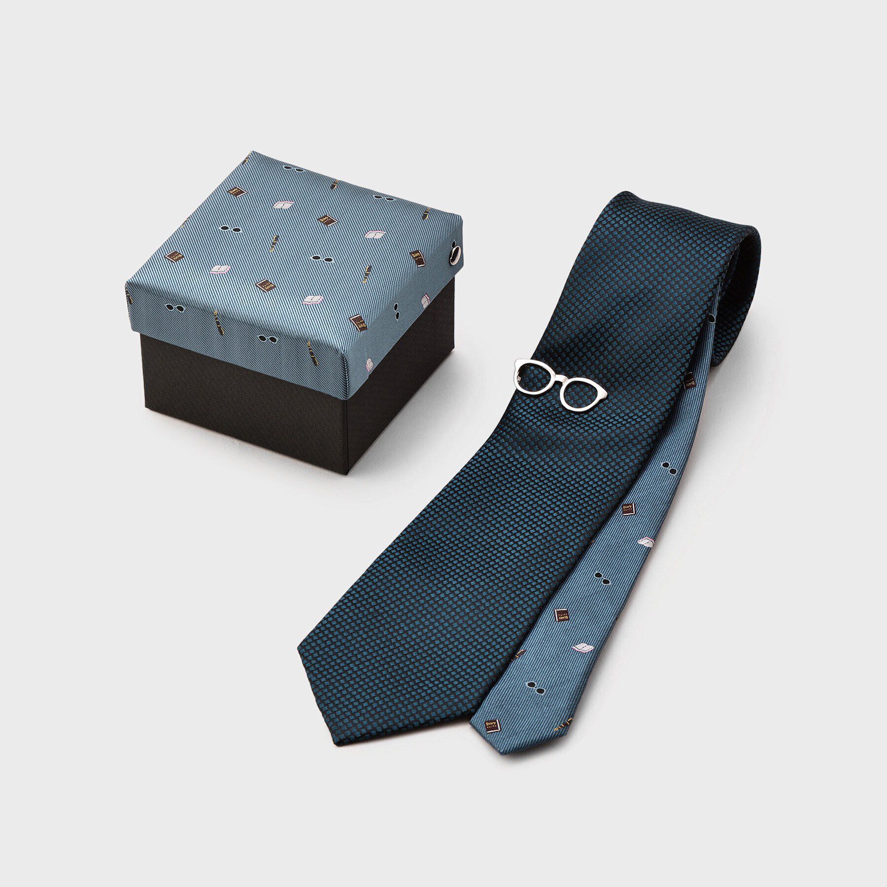 TAKEO KIKUCHI「【BOXセット】ベーシックネクタイ＆メガネ型タイバー セット」|ネクタイ・蝶ネクタイ|