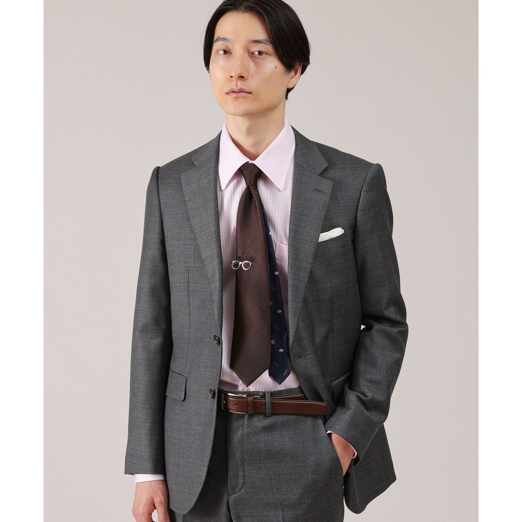 TAKEO KIKUCHI「【BOXセット】ベーシックネクタイ＆メガネ型タイバー セット」|ネクタイ・蝶ネクタイ|