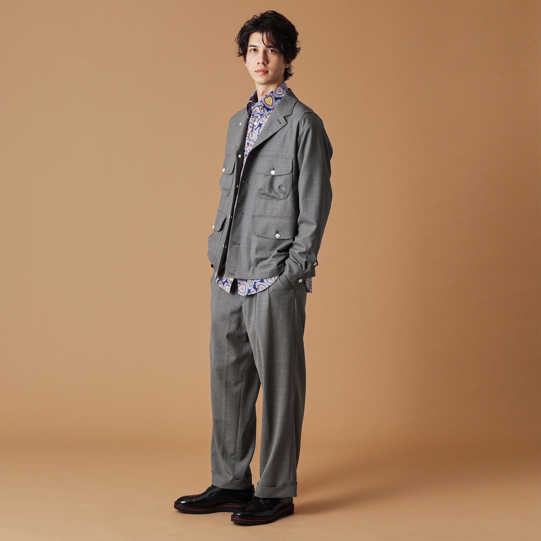 40CARATS&525「トニック グレーワイドスラックス」|その他|