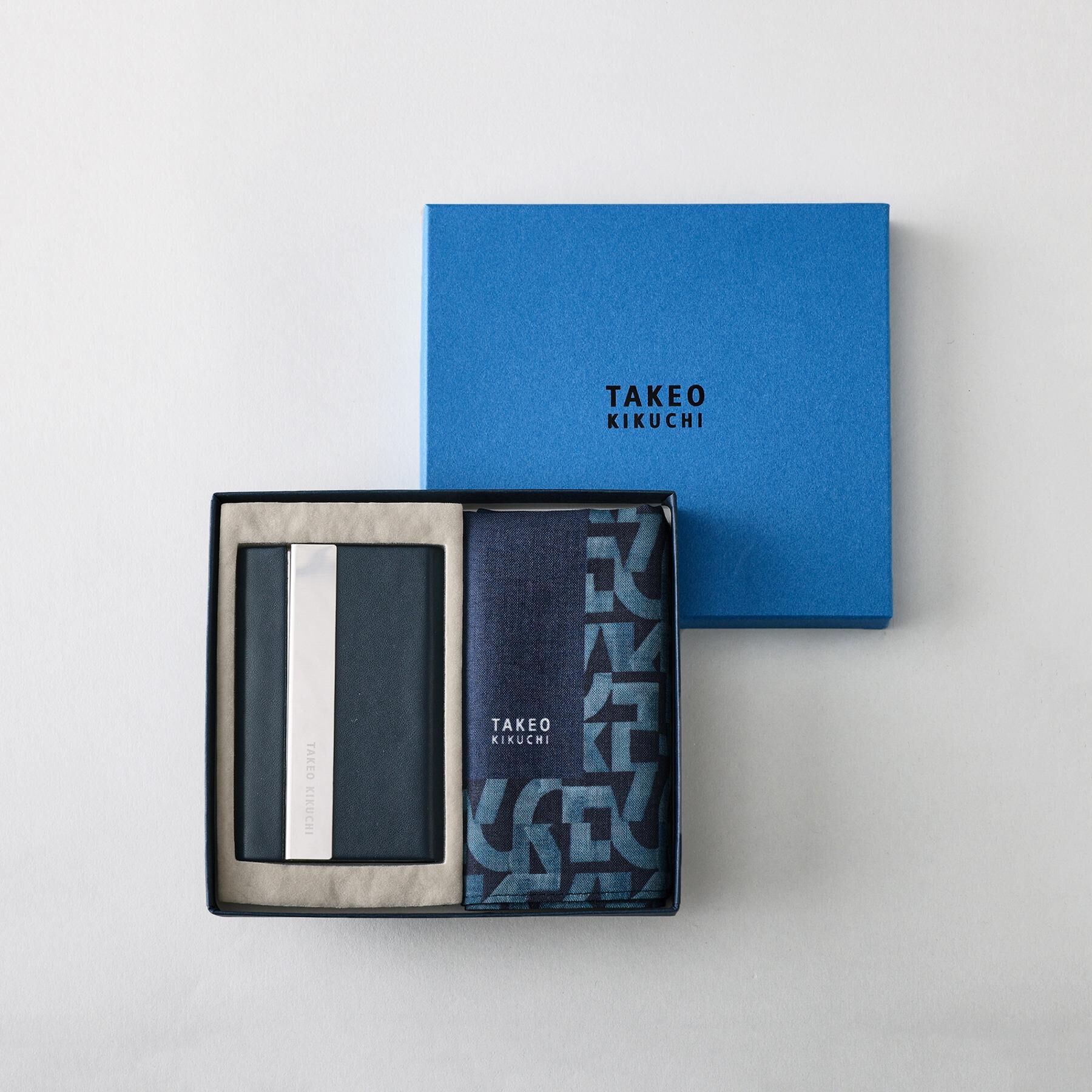 TAKEO KIKUCHI「ハンカチ名刺入れセット」|その他|ネイビー(094)