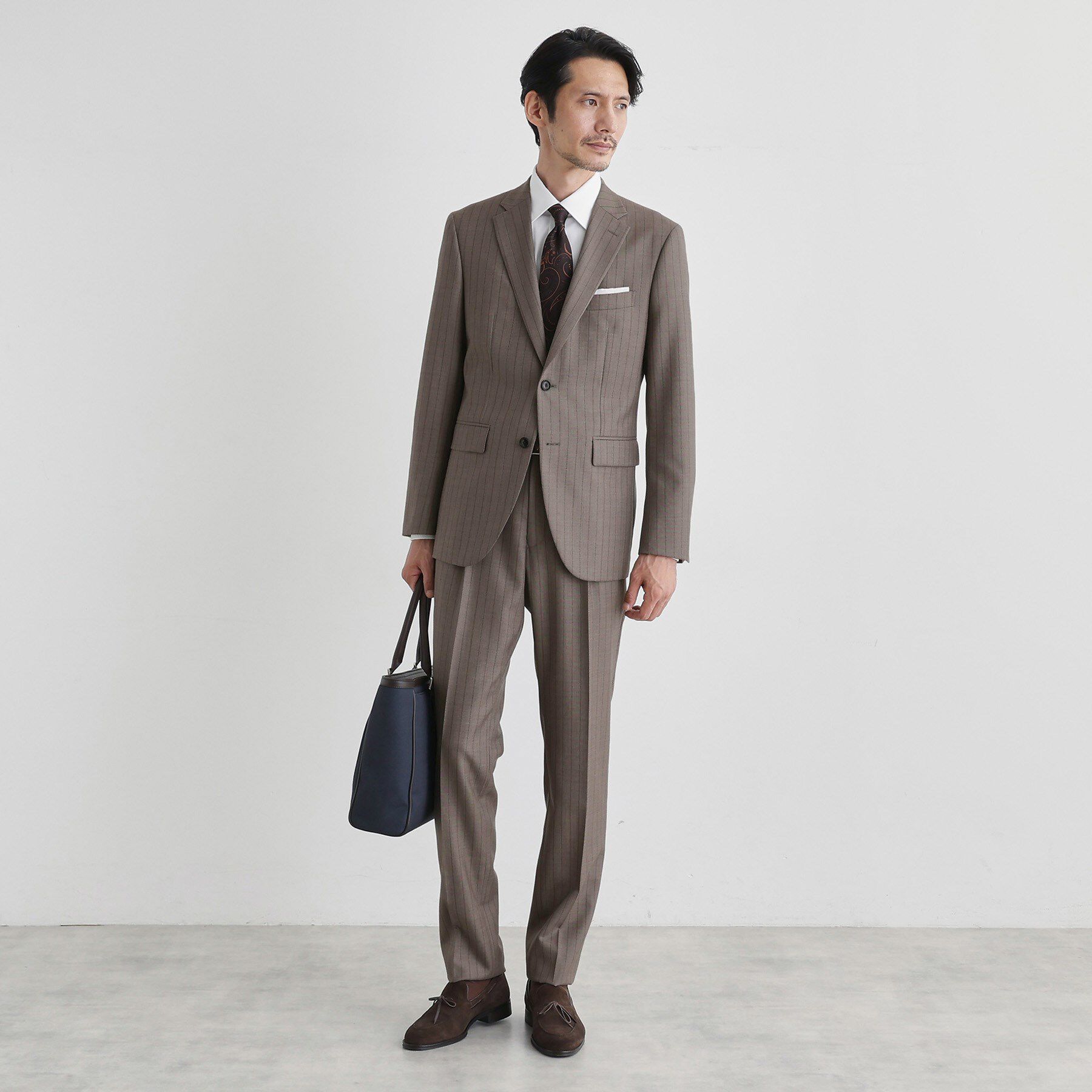 TAKEO KIKUCHI「シャークスキン ストライプ スーツ」|スーツ|