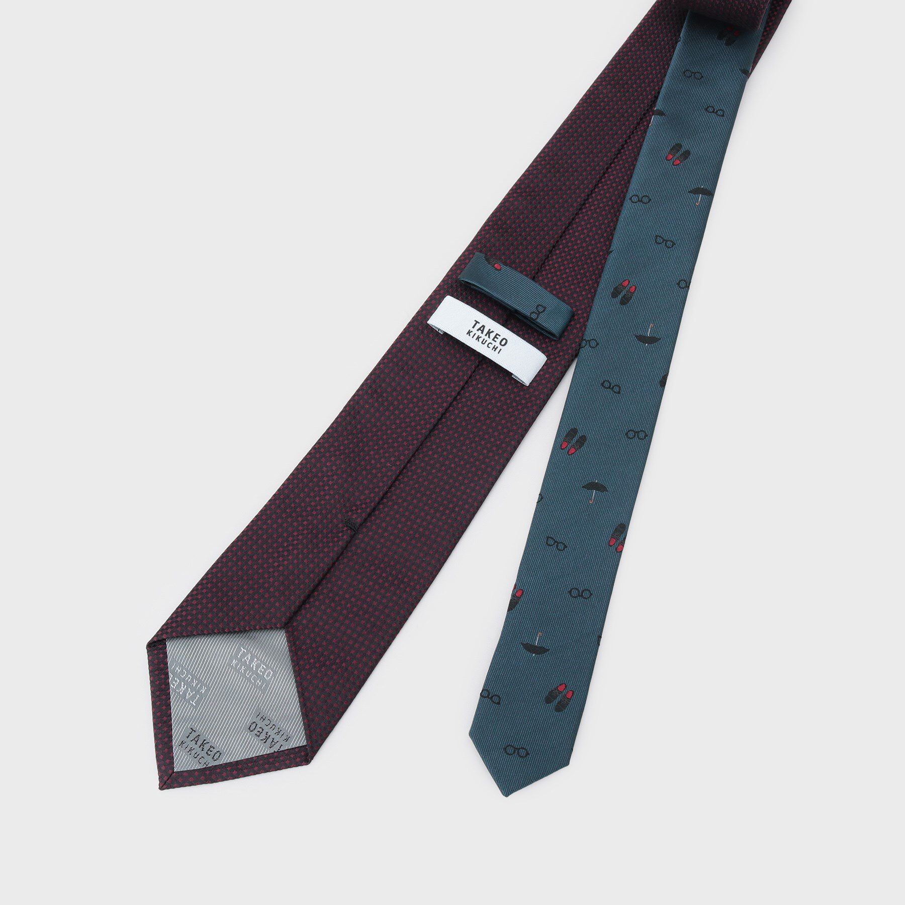 TAKEO KIKUCHI「【BOXセット】バスケットムジチェンジネクタイ&times;眼鏡型タイバー」|ネクタイ・蝶ネクタイ|