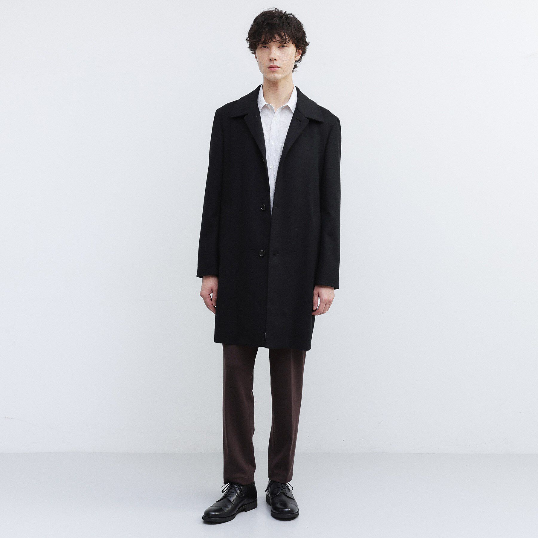 TAKEO KIKUCHI「カシミヤブレンド ビーバー調ステンカラーコート」|ステンカラーコート|