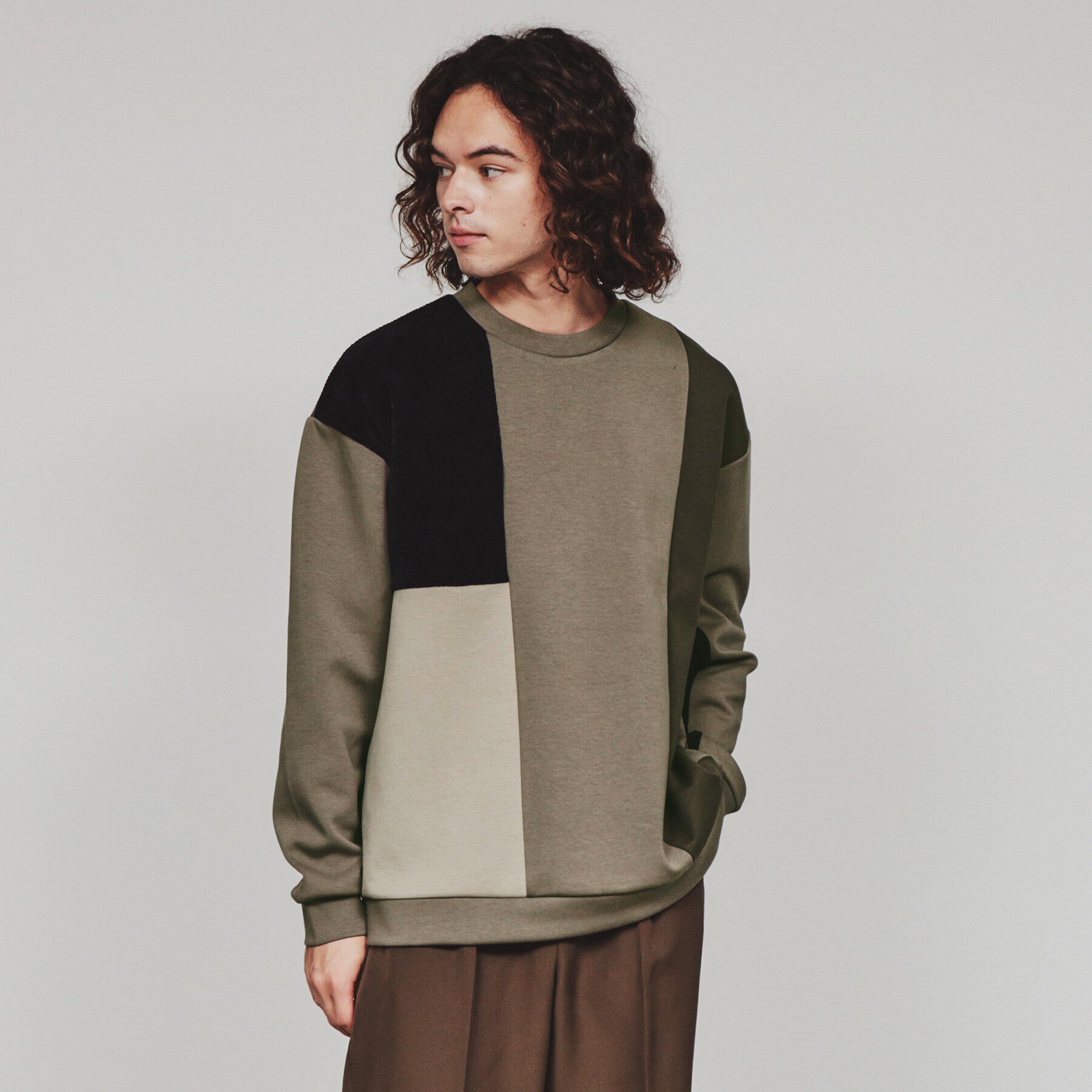 tk.TAKEO KIKUCHI「切替モールスウェット」|パーカー|ピンクベージュ(55