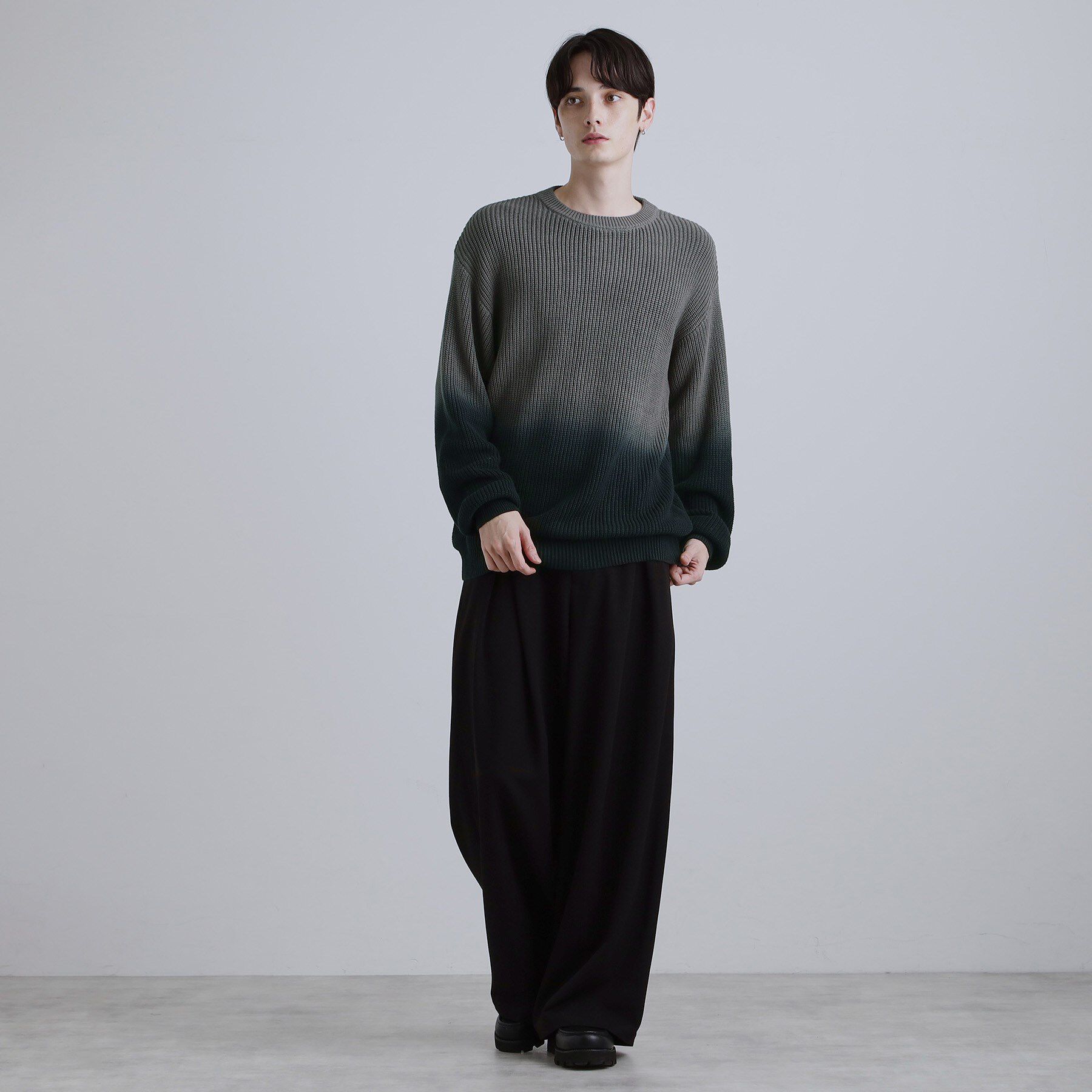 tk.TAKEO KIKUCHI「コットン畔編みグラデーションニット」|ニット・セーター|