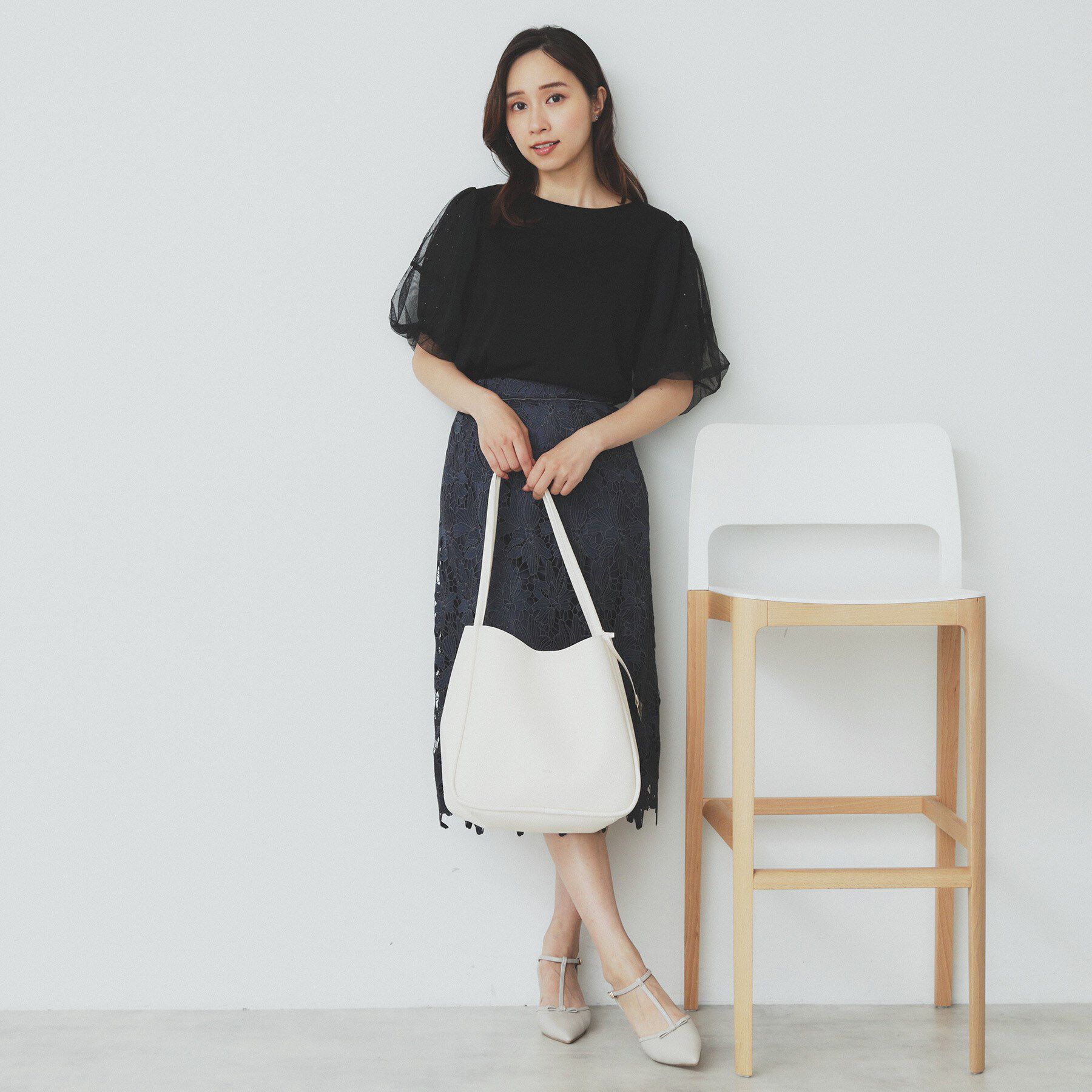 index「チュールドッキングバルーントップス【洗濯機洗い可/接触冷感】」|Tシャツ・カットソー|