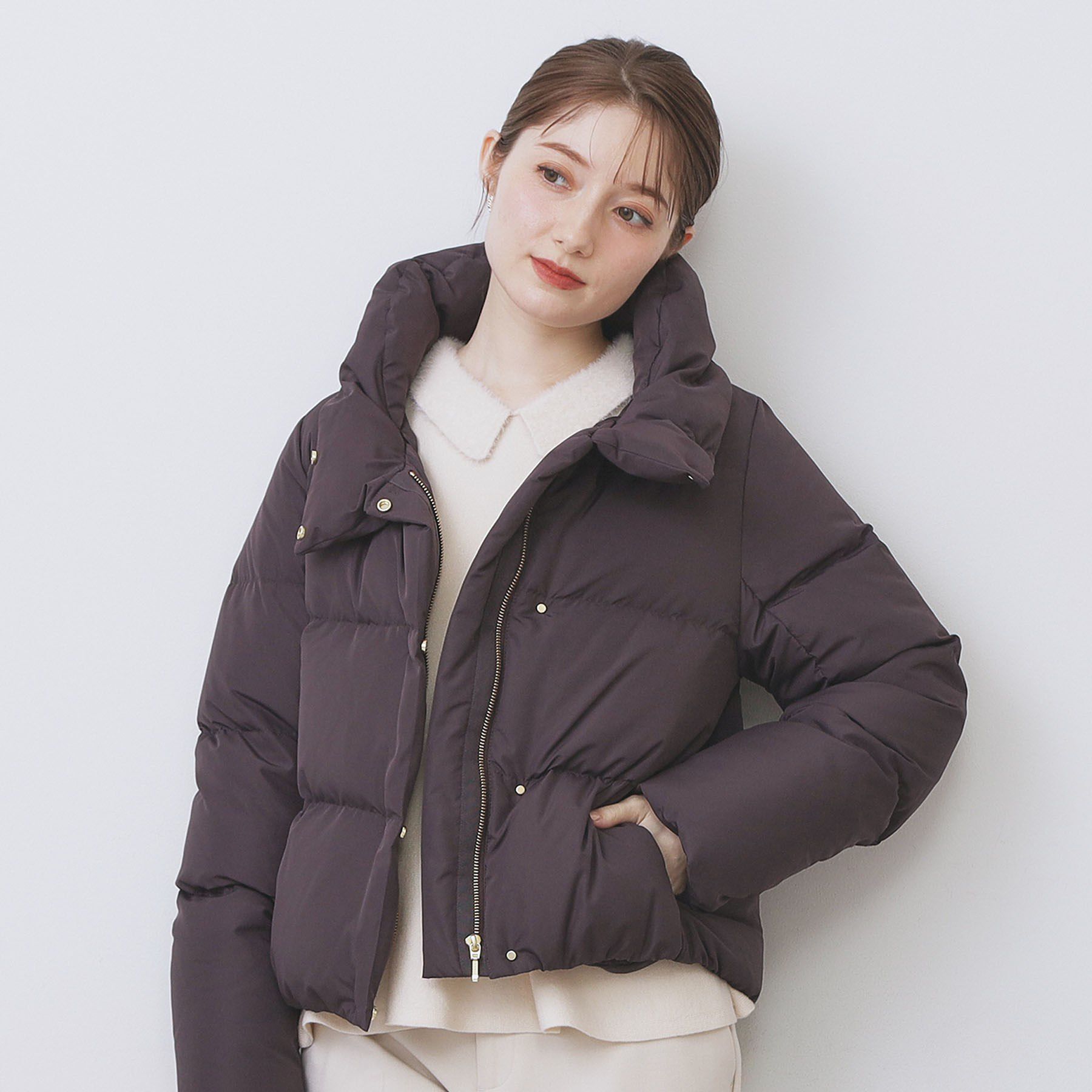 index「KAWADAダウンショートコート【撥水/洗濯機OK/静電気防止裏地】《XS～LL》」|ダウン|ブラウン(044)