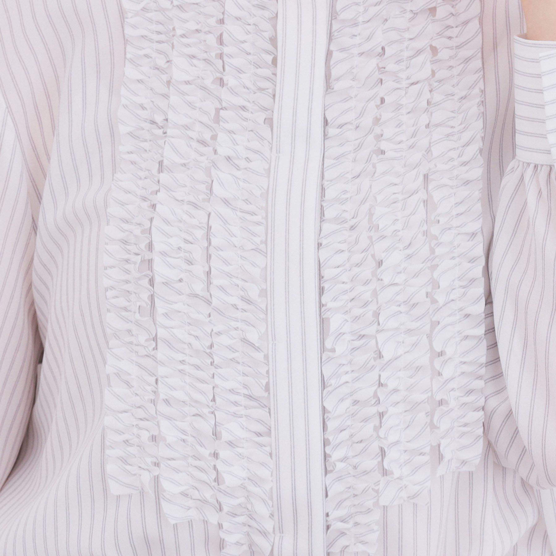 index「バンドカラーフリルブラウス【洗濯機OK/イージーアイロン】」|シャツ・ブラウス|