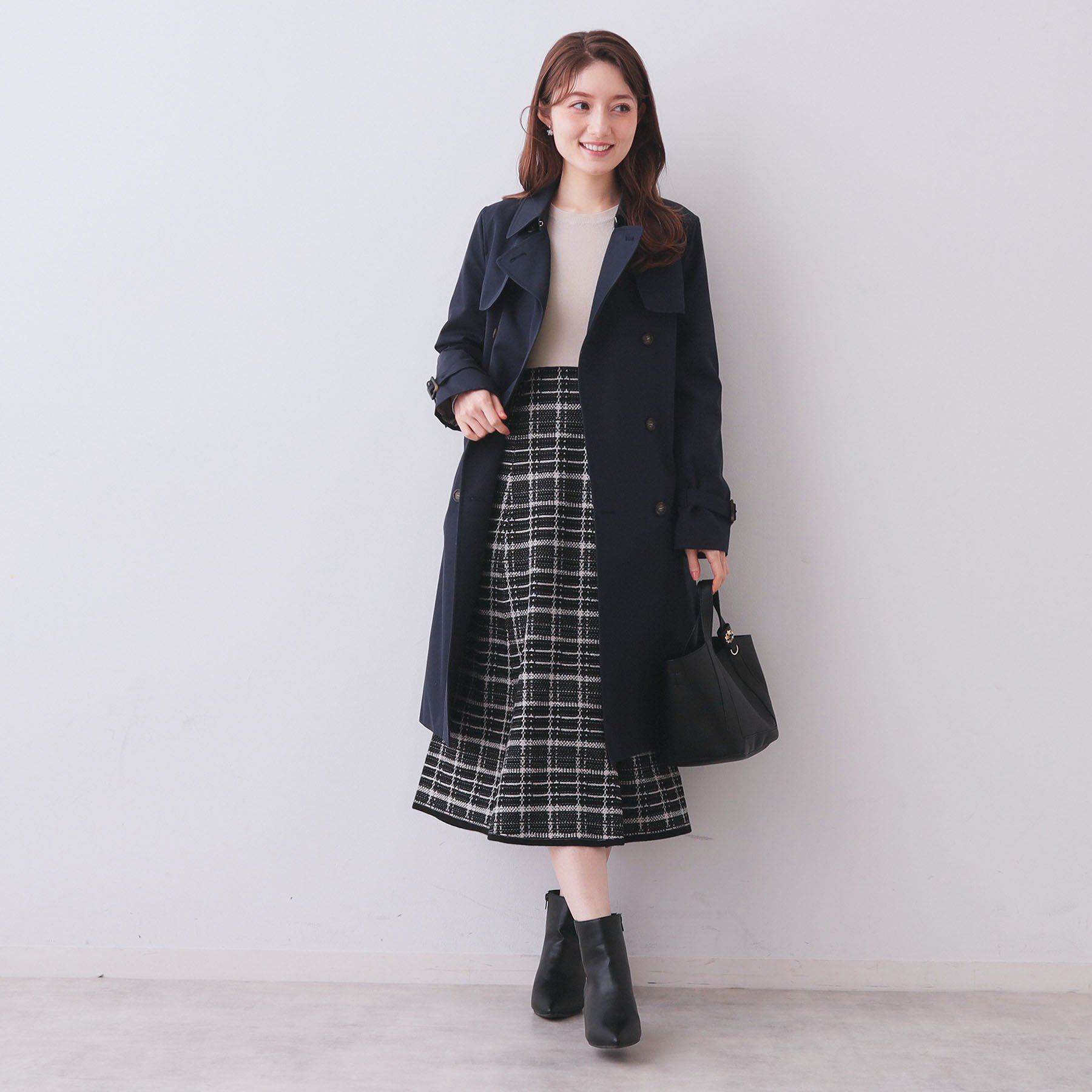 index「チェックラメジャカードニットワンピース」|ワンピース|