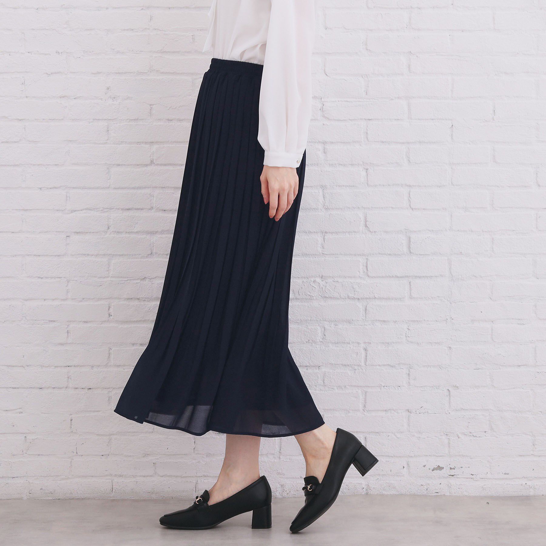 index「選べる丈 シフォンプリーツスカート【洗濯機OK/イージーアイロン/防シワ】《6col》」|スカート|