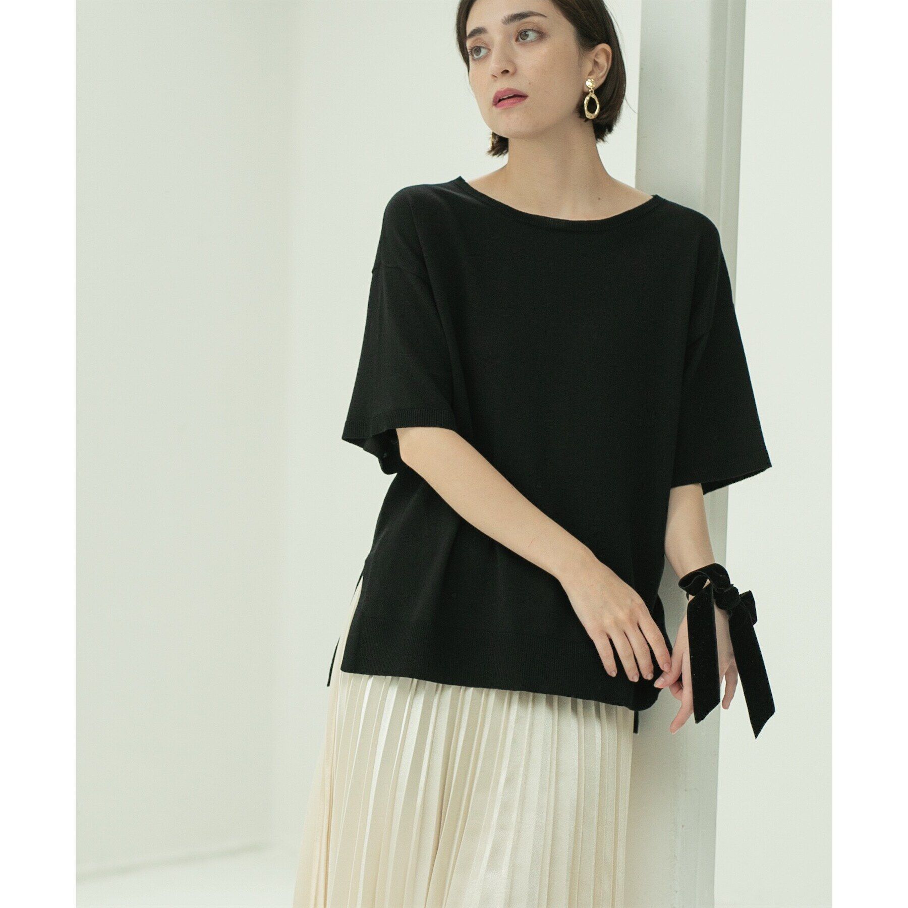 OPAQUE.CLIP「UV コットンリラクシーニット【洗濯機洗い可】」|ニット・セーター|