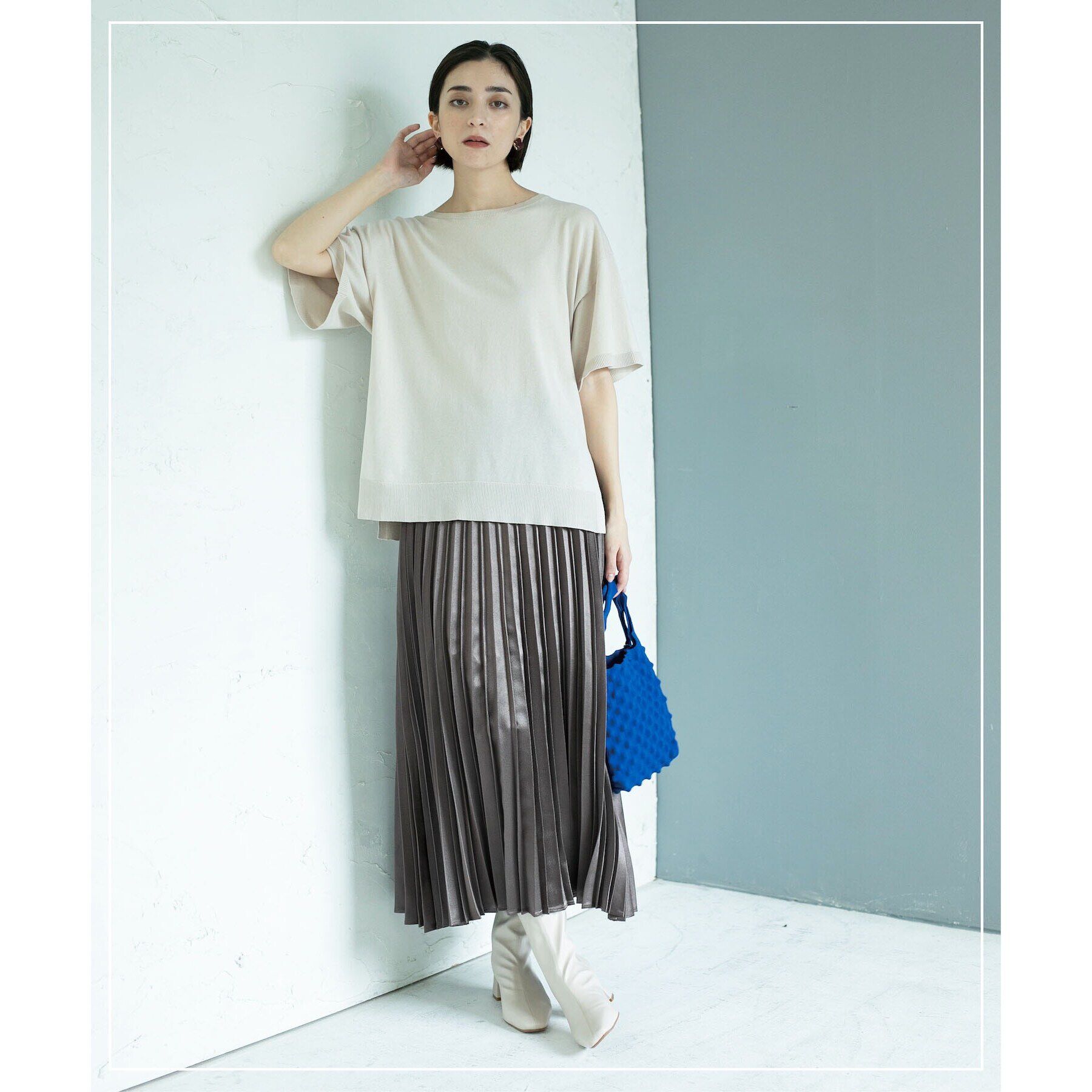 OPAQUE.CLIP「UV コットンリラクシーニット【洗濯機洗い可】」|ニット・セーター|