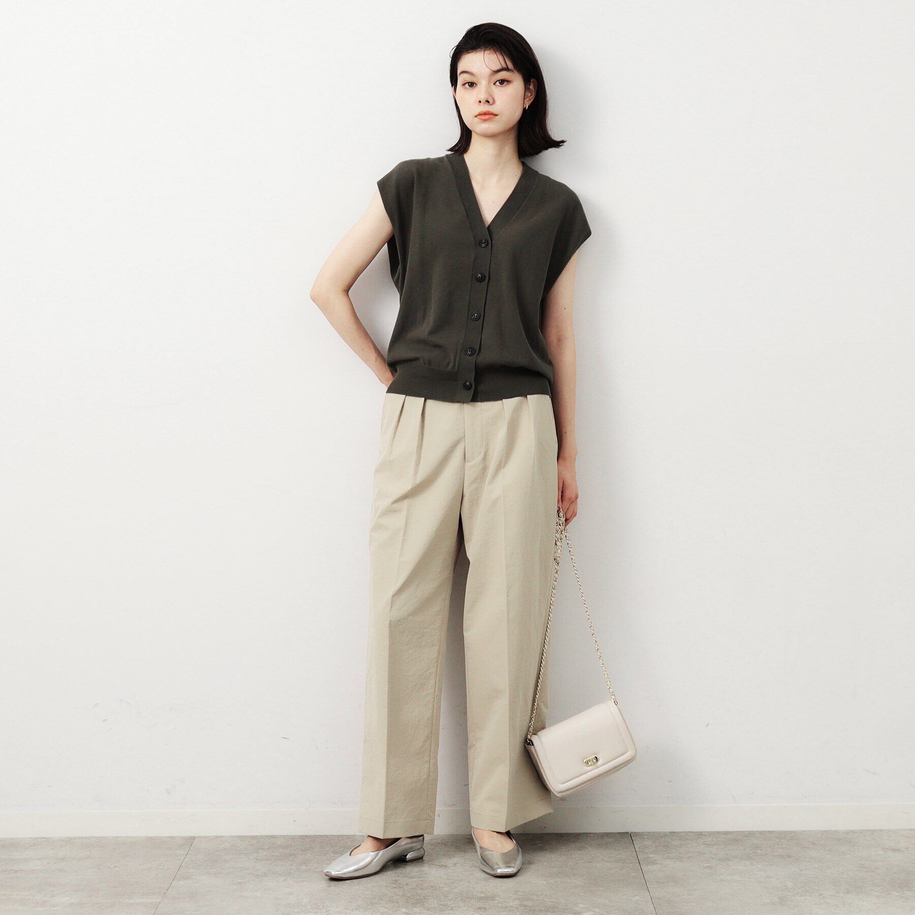 OPAQUE.CLIP「ストレッチ チノワイドパンツ【洗濯機洗い可】」|その他|