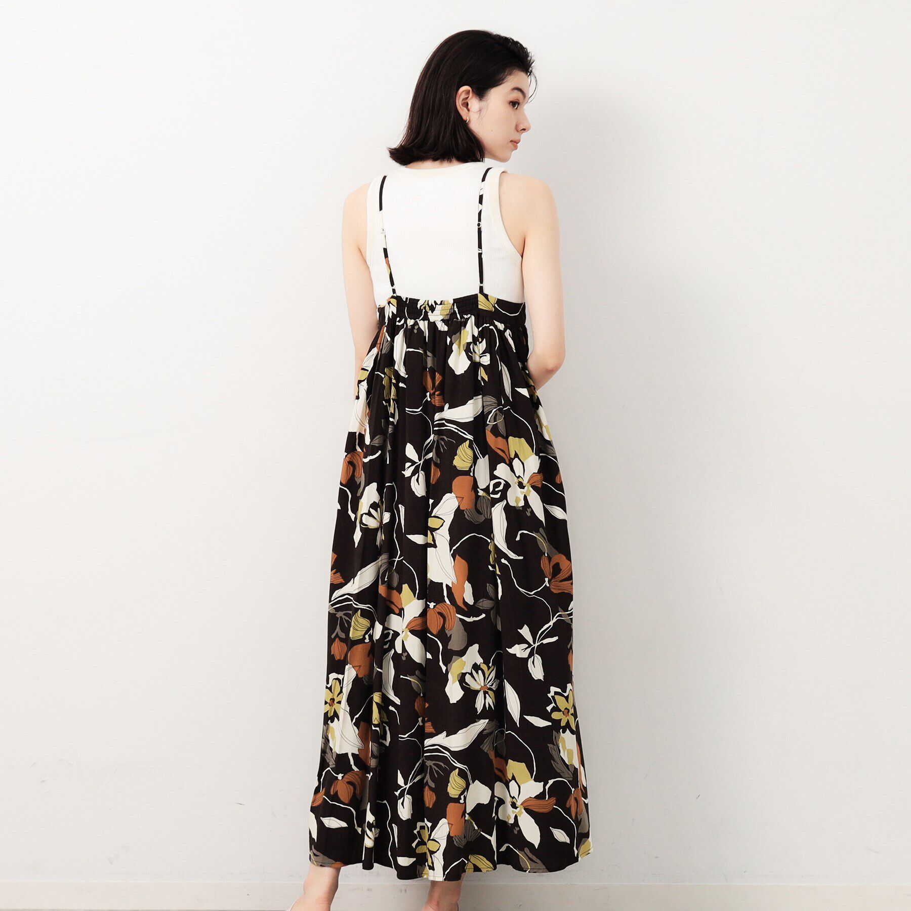 OPAQUE.CLIP「ビックフラワープリントキャミワンピース【洗える】」|ワンピース|