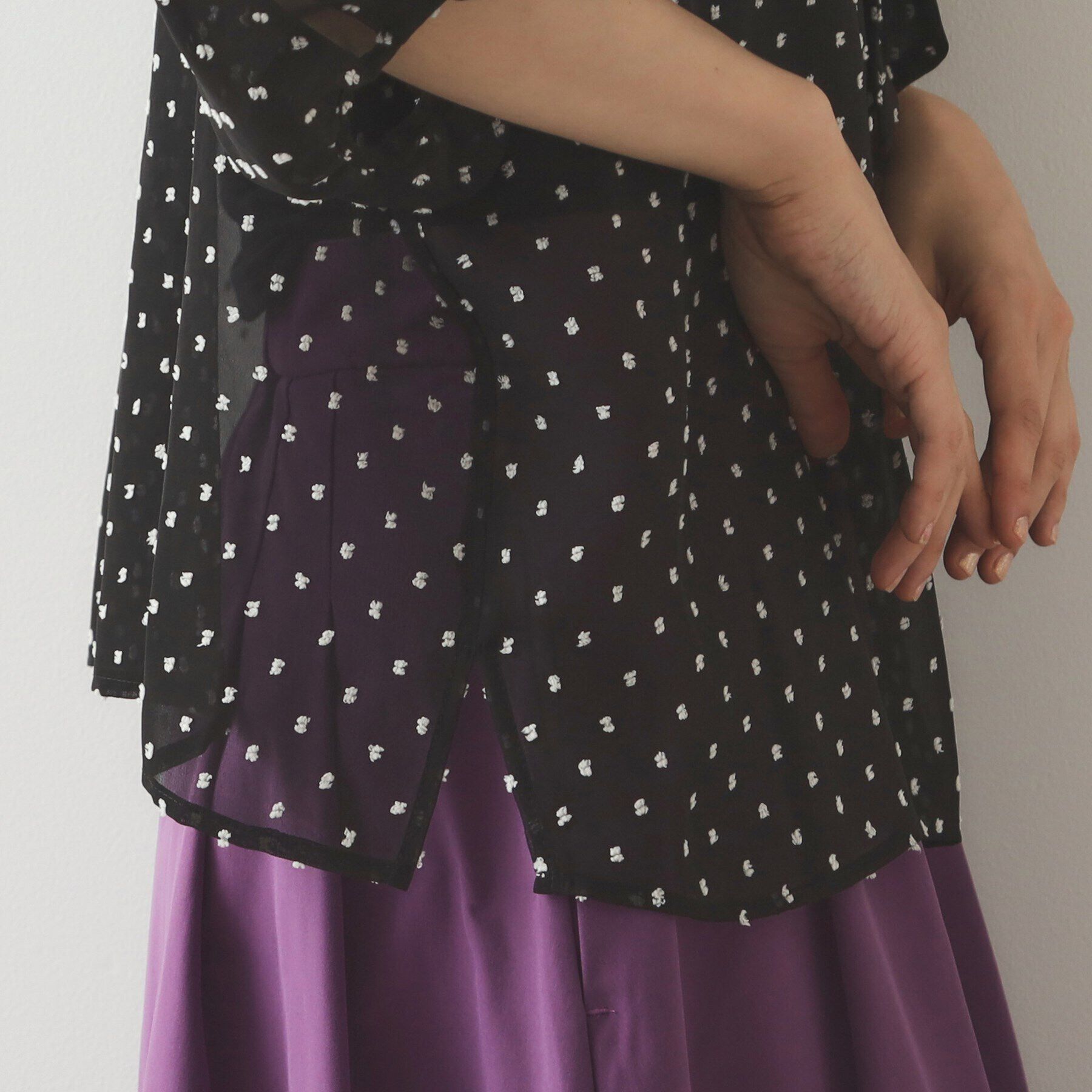 OPAQUE.CLIP「ドッドシアーボウタイブラウス【洗濯機洗い可】」|シャツ・ブラウス|