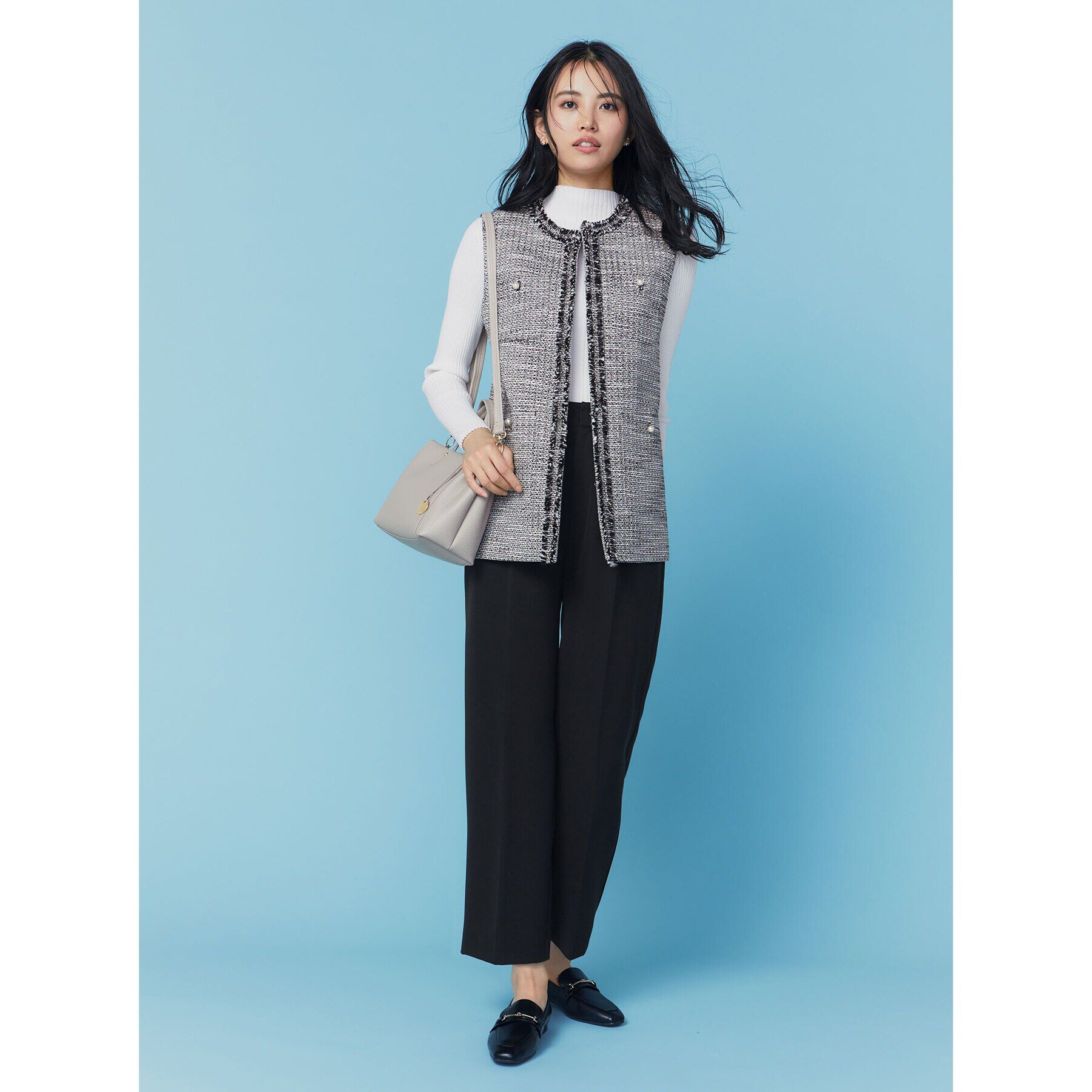 OPAQUE.CLIP「【人間工学/2WAY】シュリンクミドルトートバッグ」|トートバッグ|