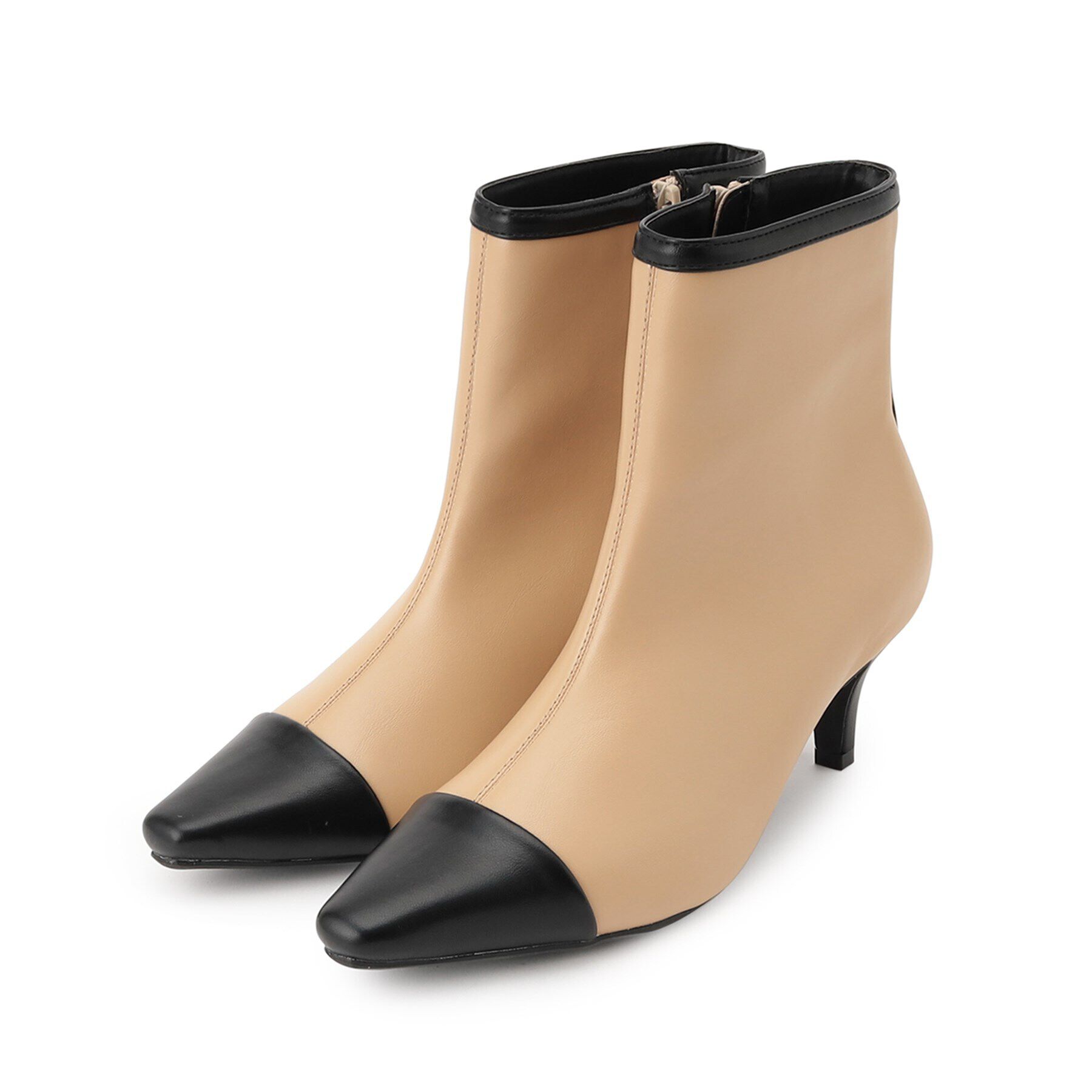 OPAQUE.CLIP「【抗菌防臭加工】トゥーキャップショートブーツ」|ショートブーツ|ベージュ(552)