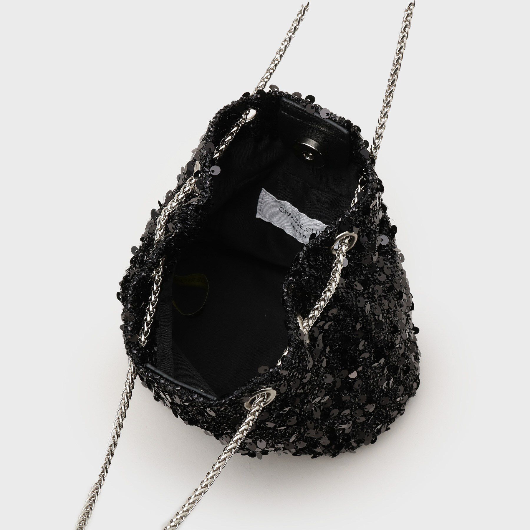 OPAQUE.CLIP「【6色展開】シャイニー素材巾着ミニショルダーバッグ」|ショルダー・メッセンジャー|