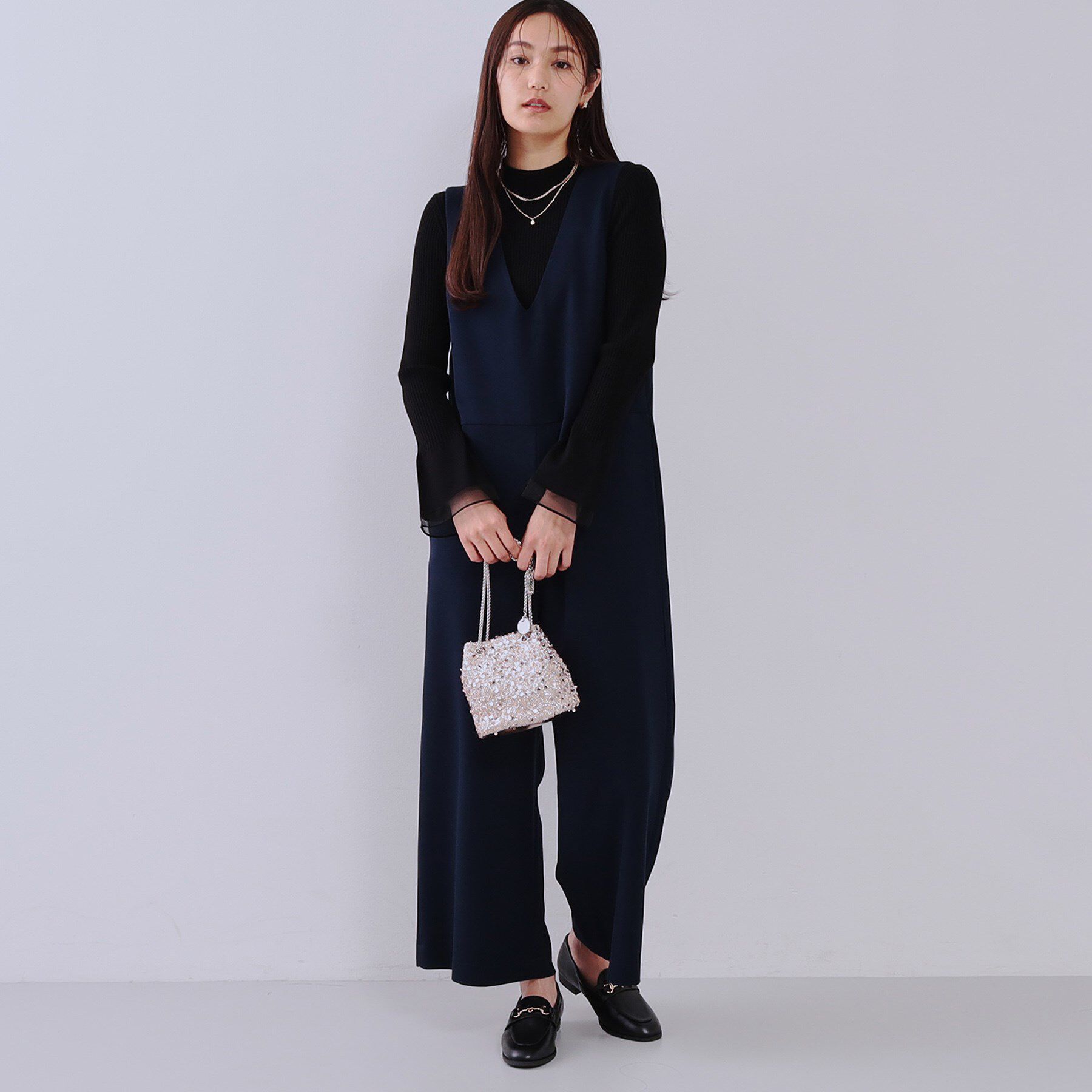 OPAQUE.CLIP「【6色展開】シャイニー素材巾着ミニショルダーバッグ」|ショルダー・メッセンジャー|