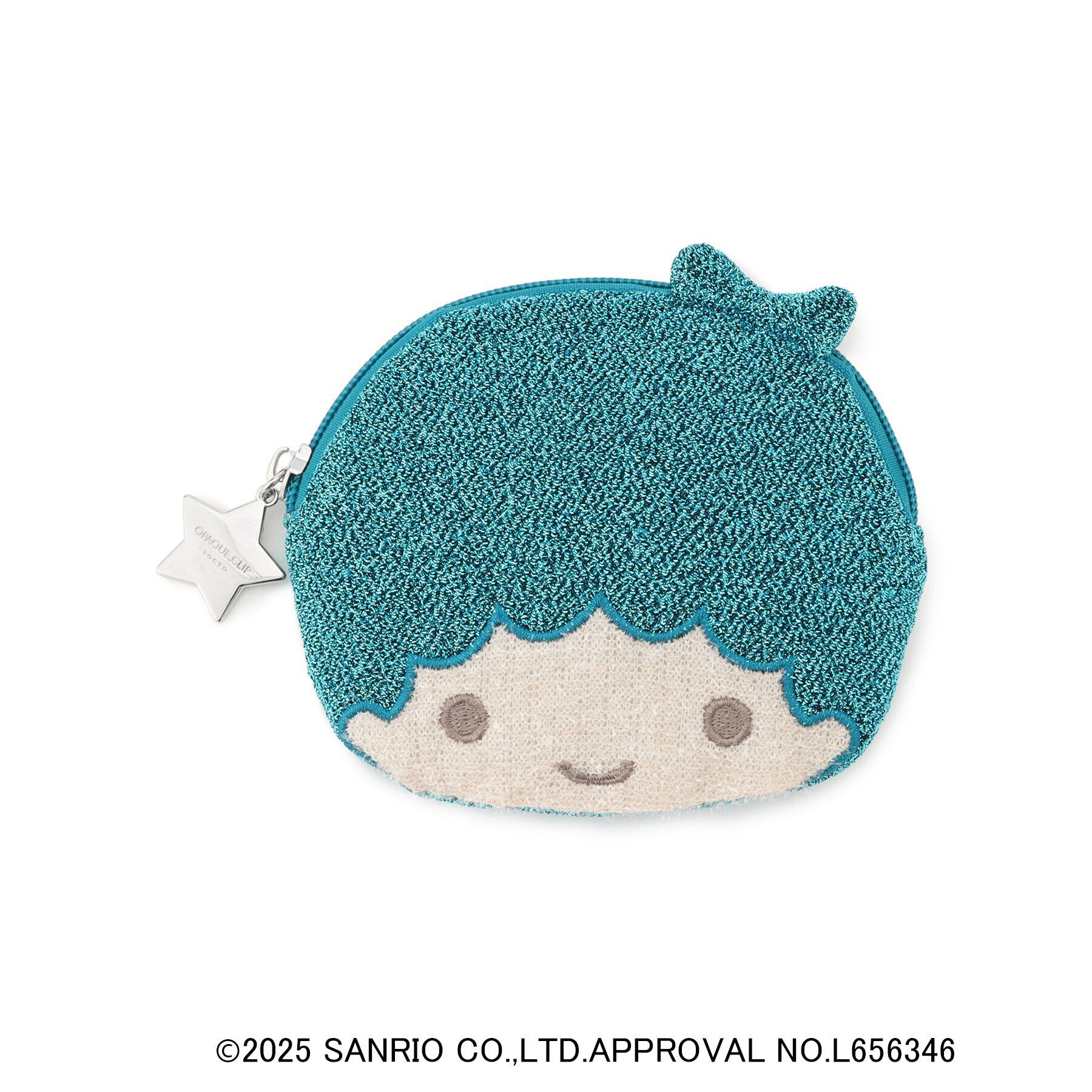 OPAQUE.CLIP「【リトルツインスターズコラボ】キキ＆ララ キキフェイス型フラットポーチ」|ポーチ|ブルー(892)