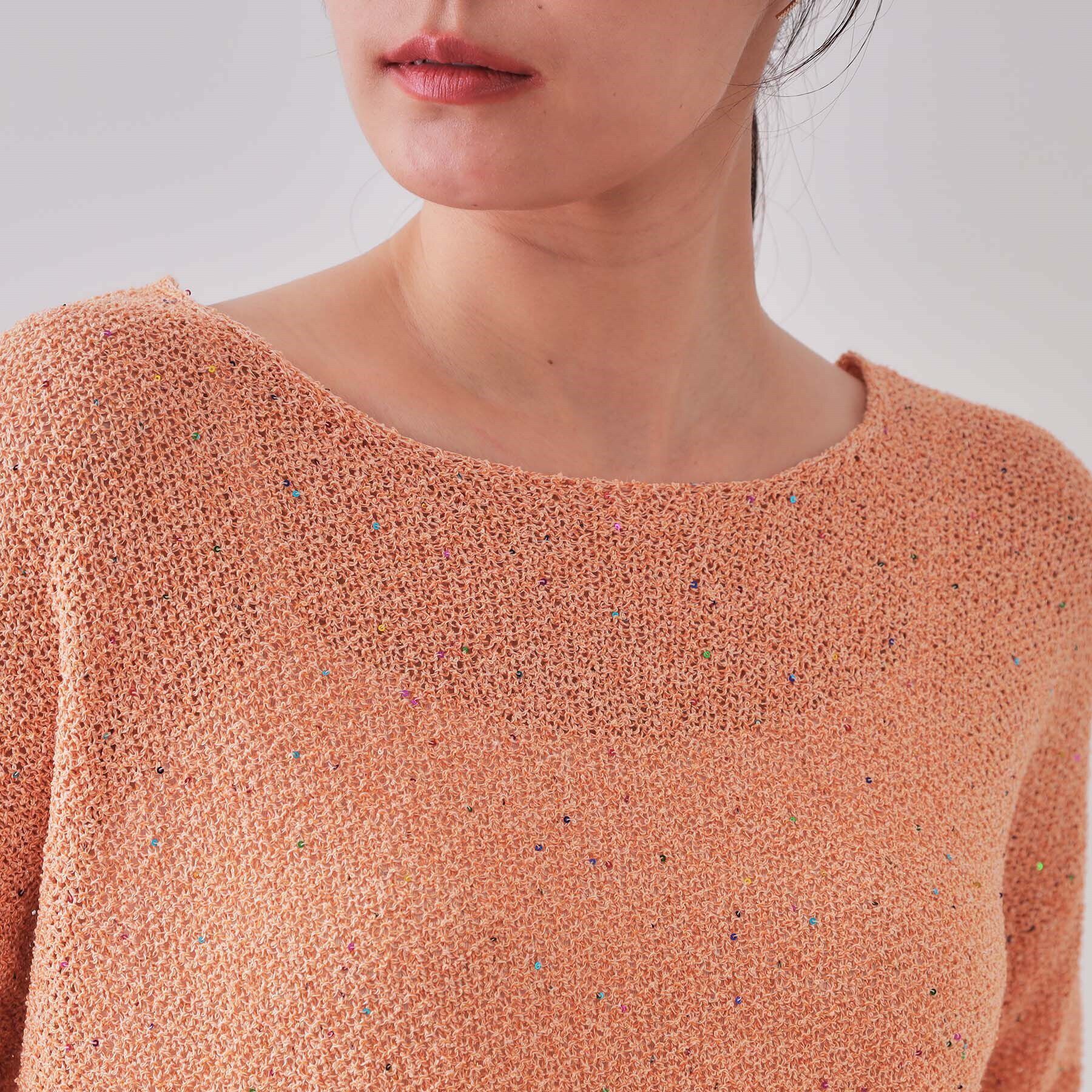 OPAQUE.CLIP「スパンコールボートネックニット【洗濯機洗い可】」|ニット・セーター|