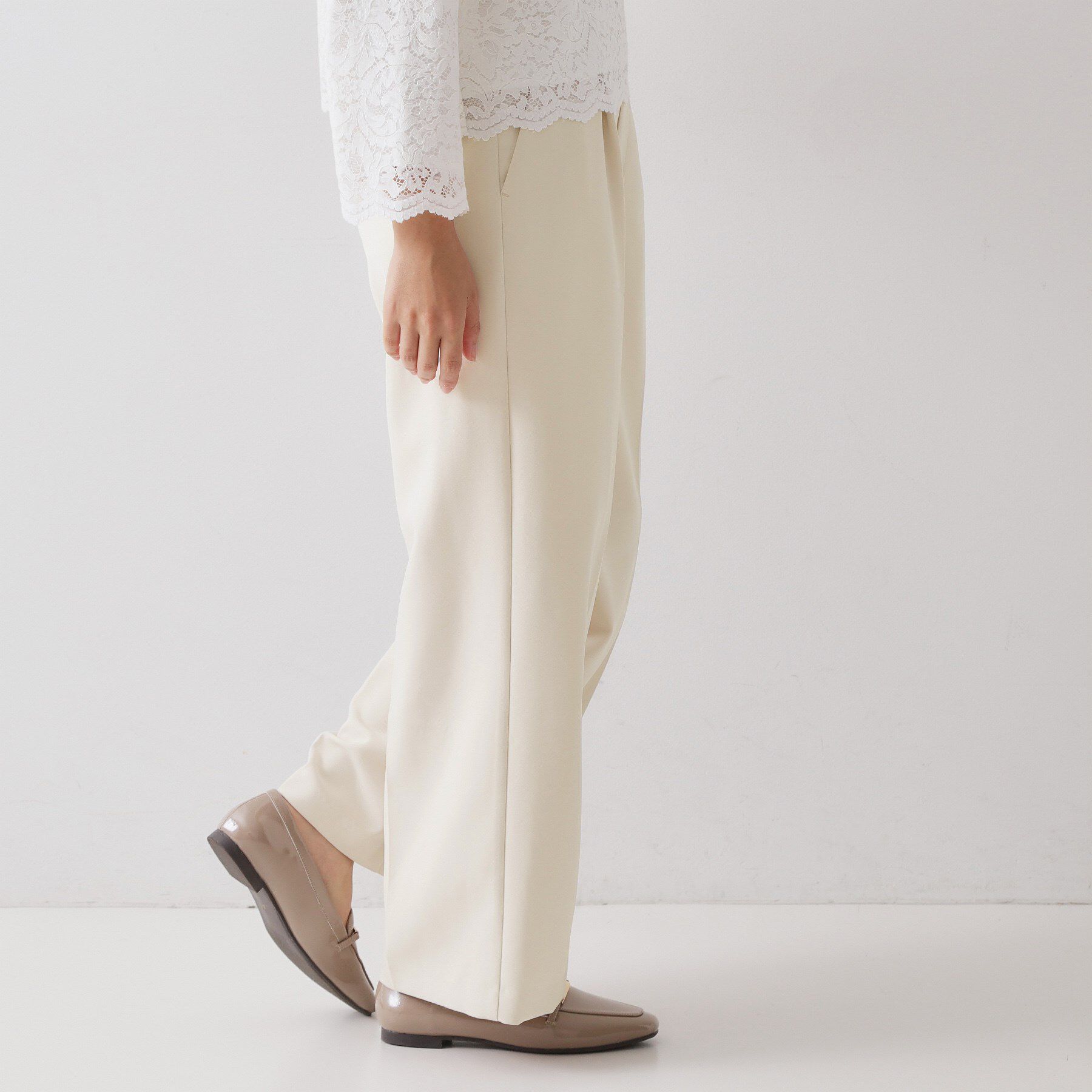 OPAQUE.CLIP「≪通勤・セレモニーセットアップ対応≫ ワイドパンツダブルクロス【洗濯機OK】」|その他|