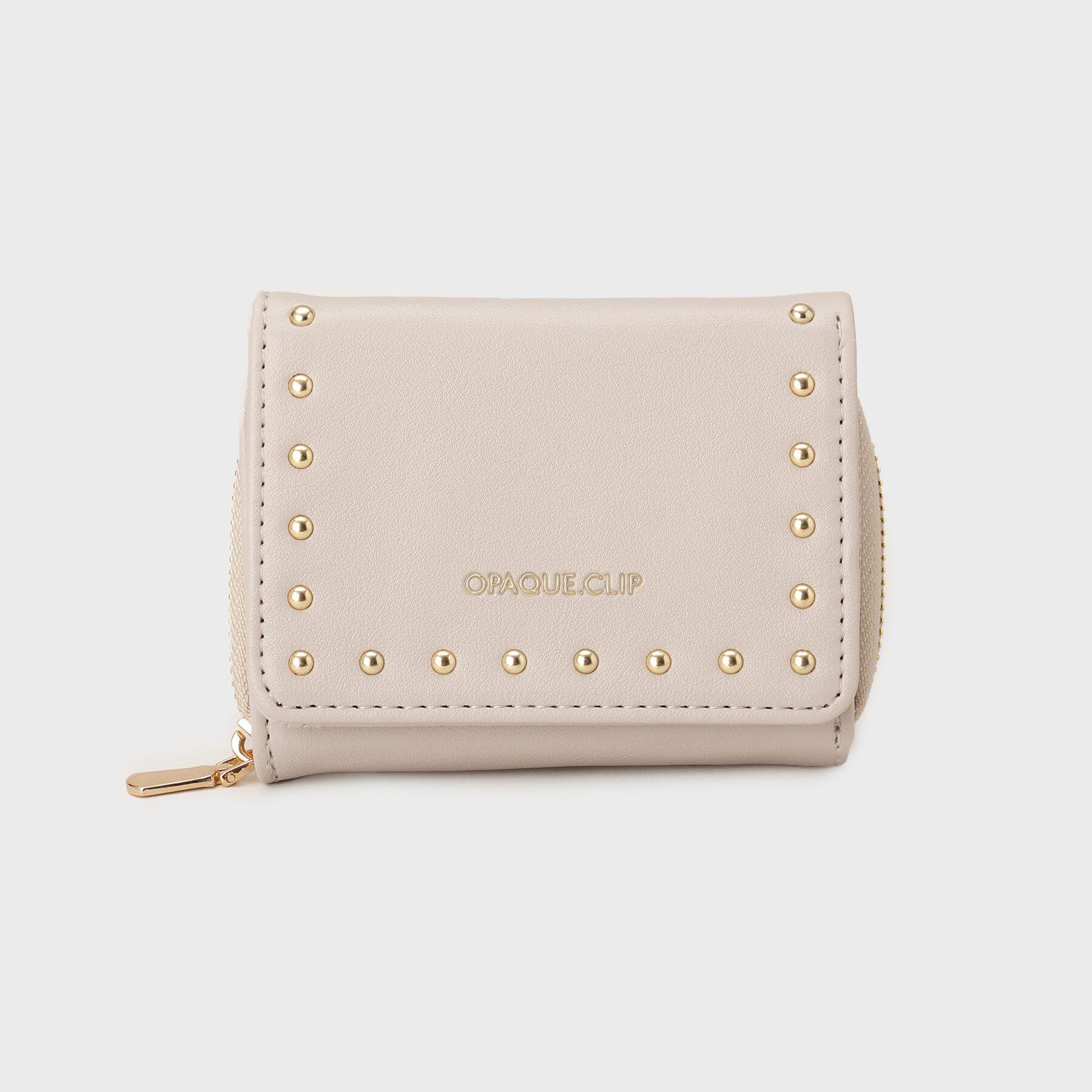 OPAQUE.CLIP「スタッズデザイン 三つ折りミニウォレット」|財布|