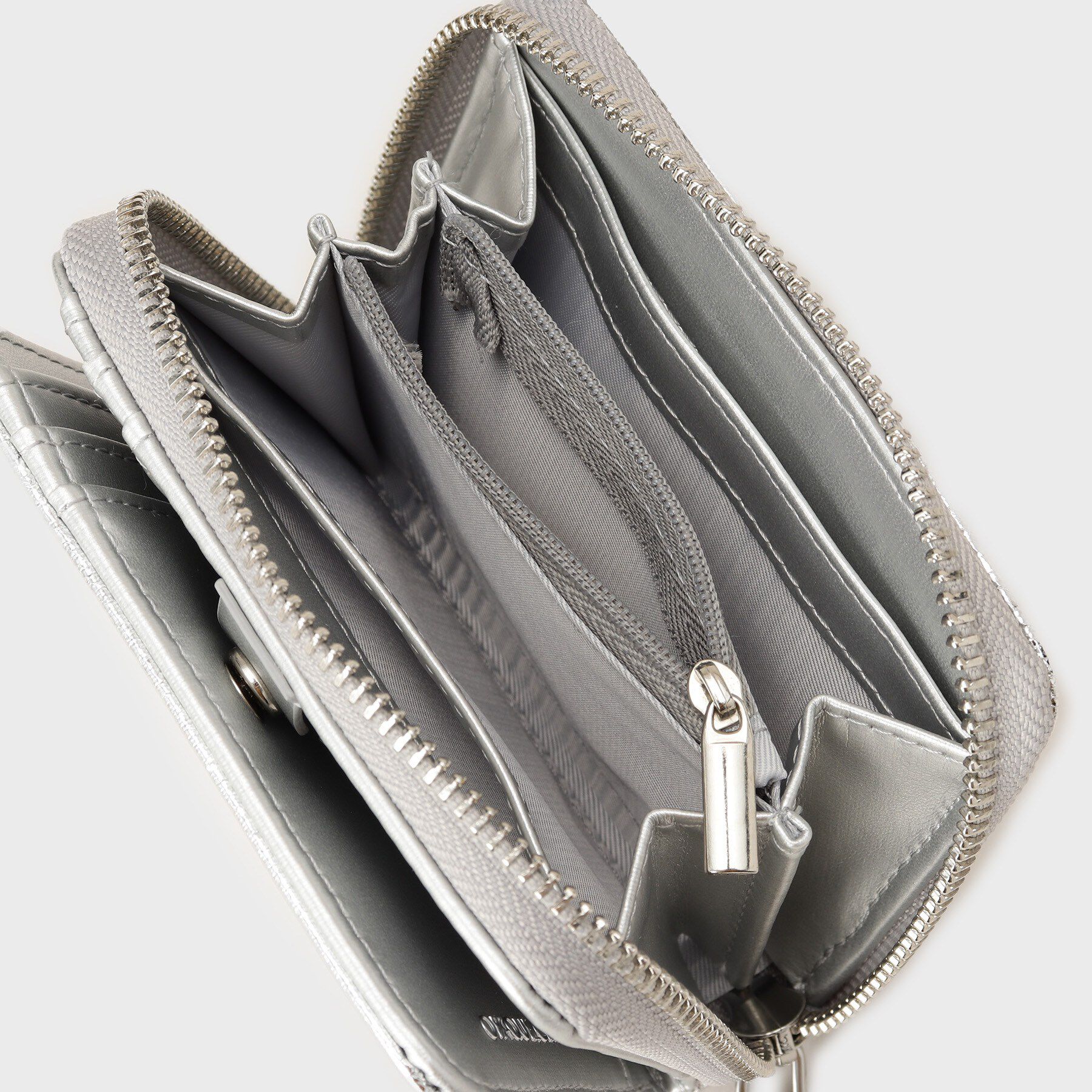 OPAQUE.CLIP「メタルパーツデザイン 二つ折りミニウォレット」|財布|