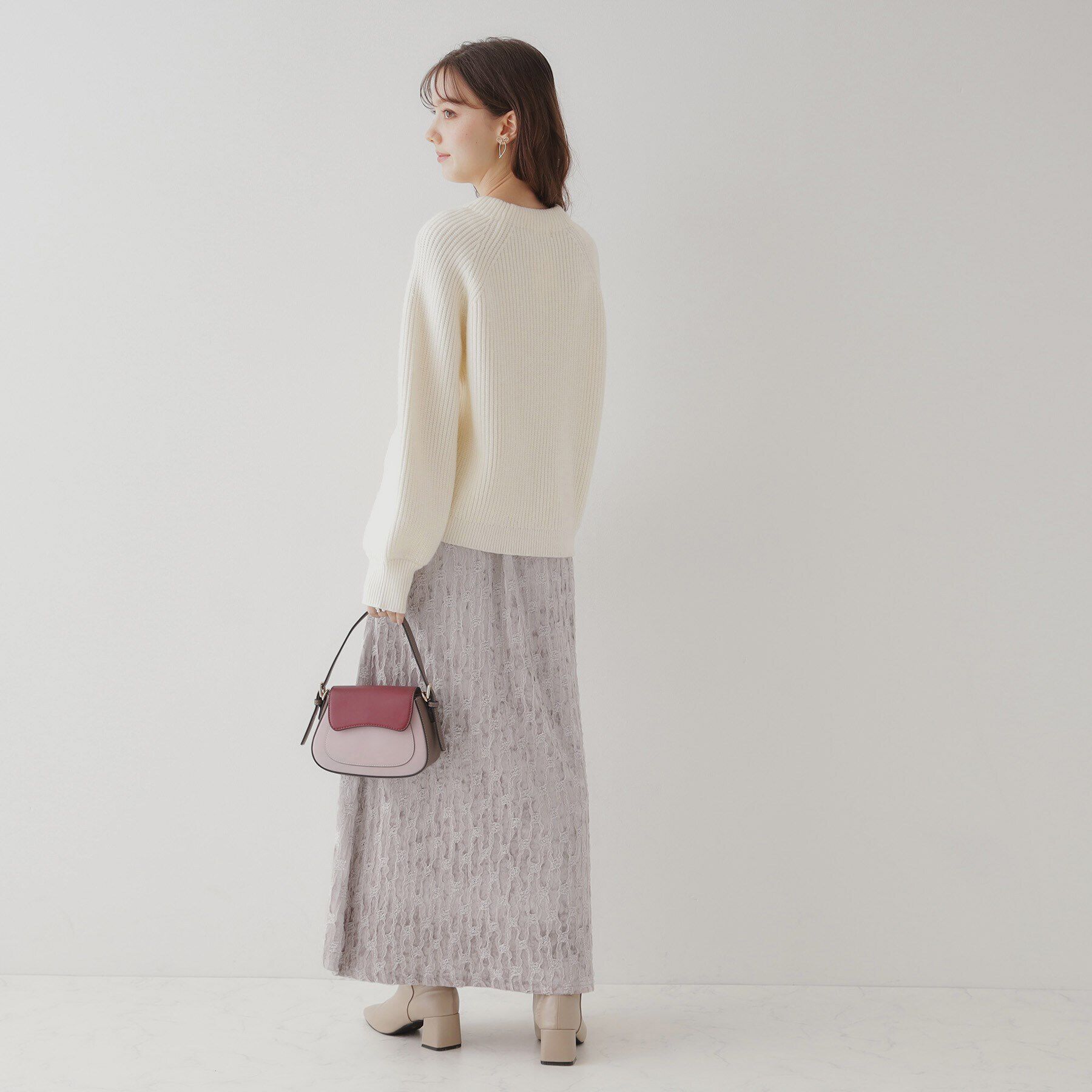 Couture broach「チュールレースベロアナロースカート」|スカート|