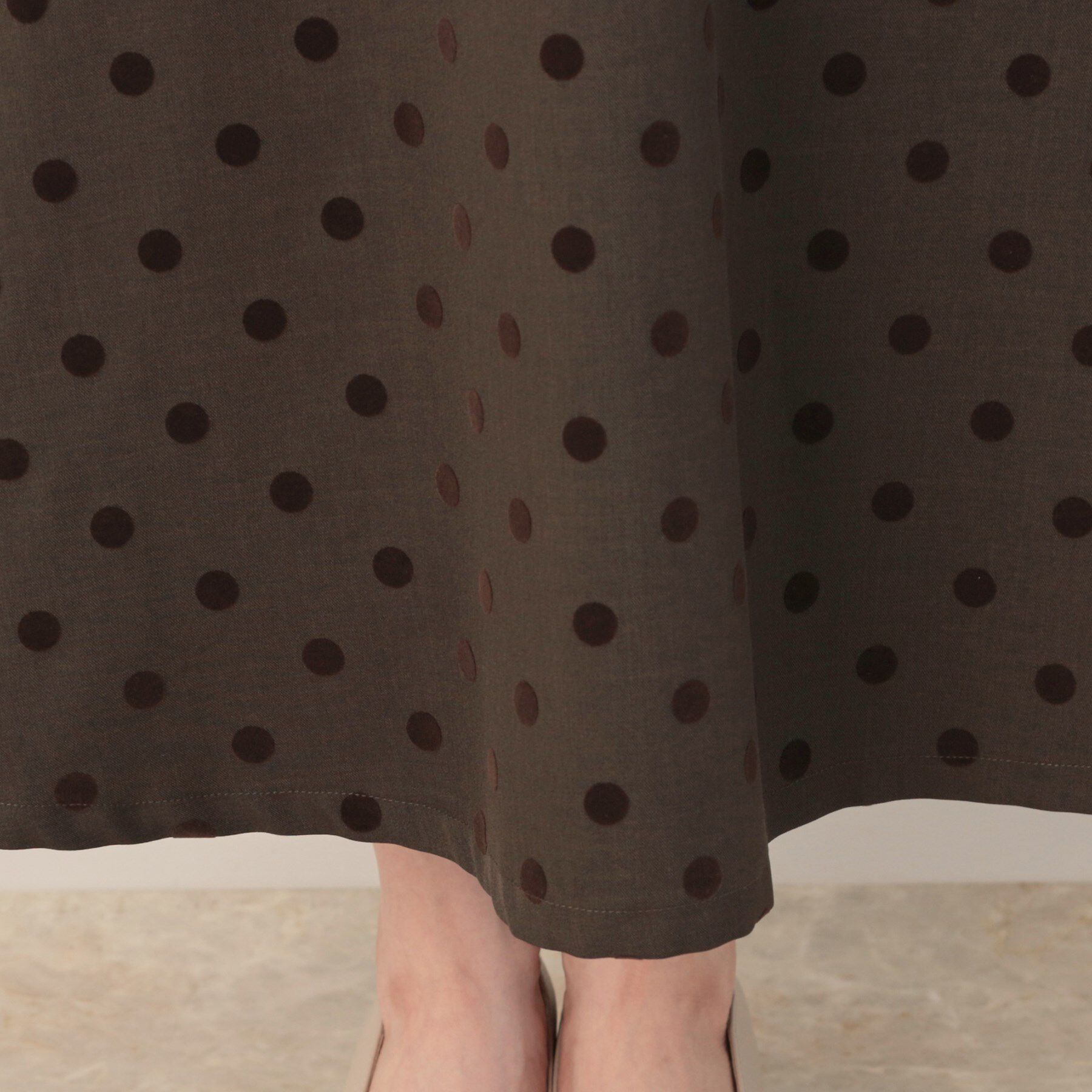 Couture broach「フロッキードットフレアスカート」|スカート|