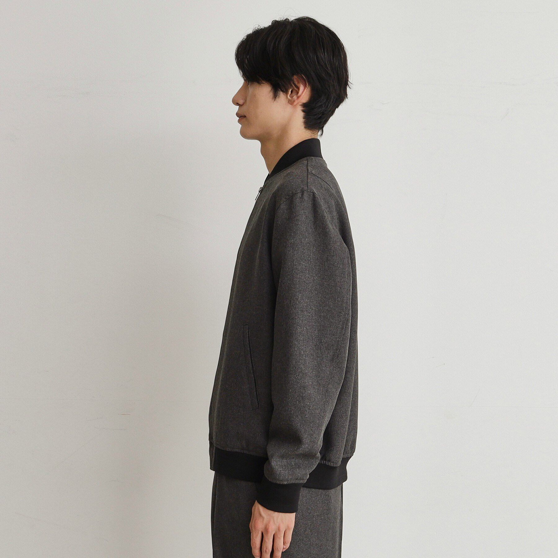 THE SHOP TK「【セットアップ可】シャークスキンリブブルゾン」|ブルゾン・スタジャン|