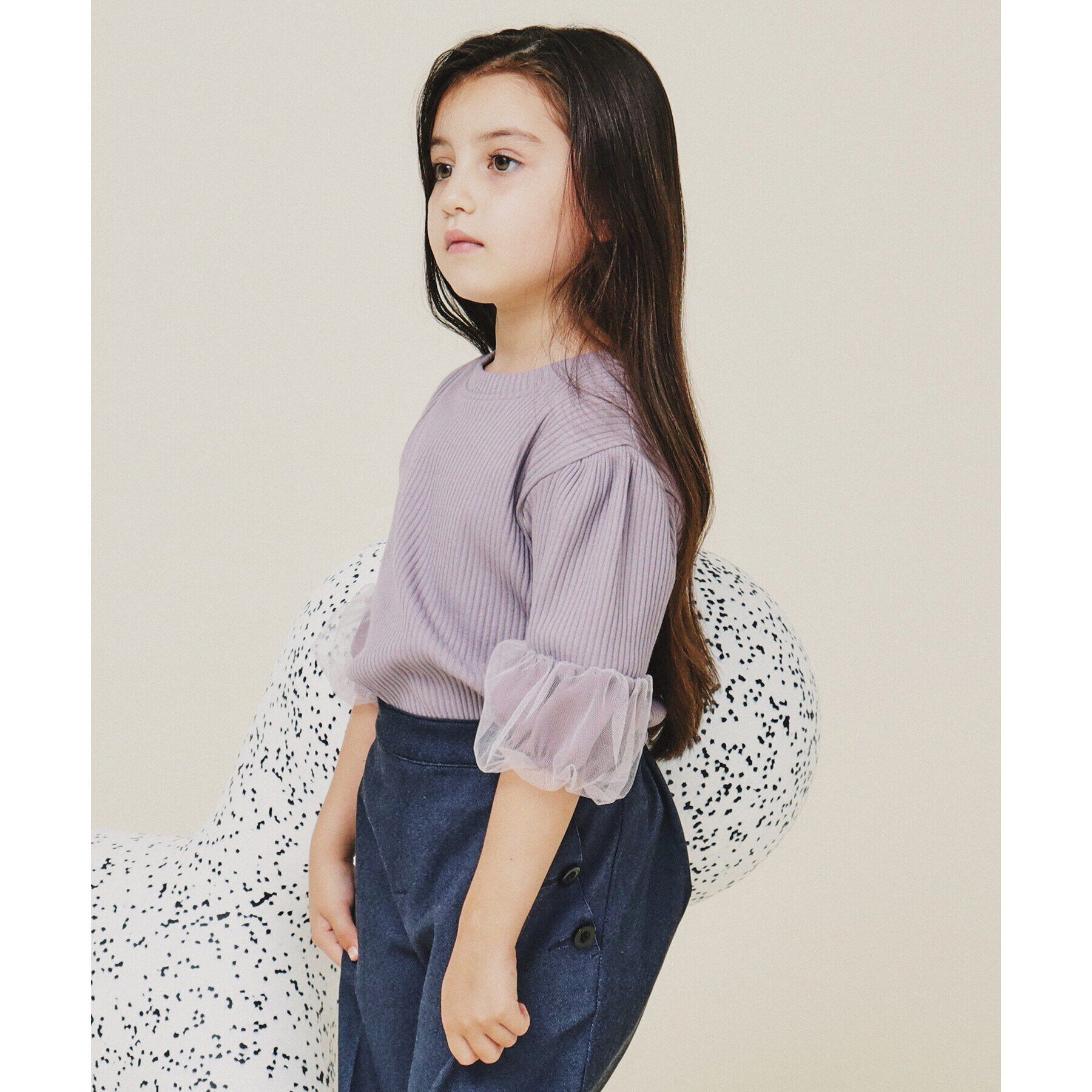 THE SHOP TK「【110-160】チュール袖プルオーバー」|Tシャツ・カットソー|