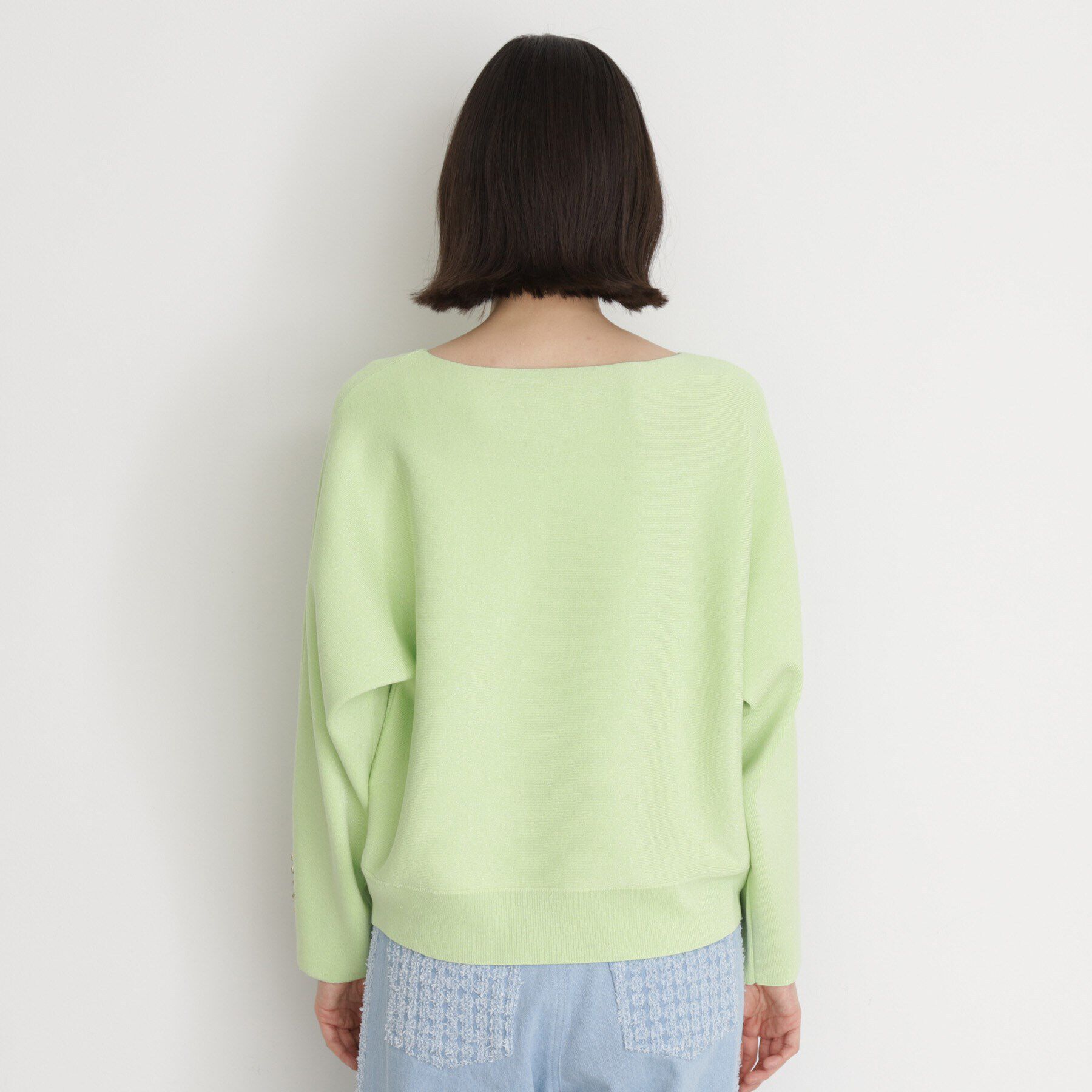 THE SHOP TK「ドルマン袖釦ニット【洗濯機OK】」|ニット・セーター|