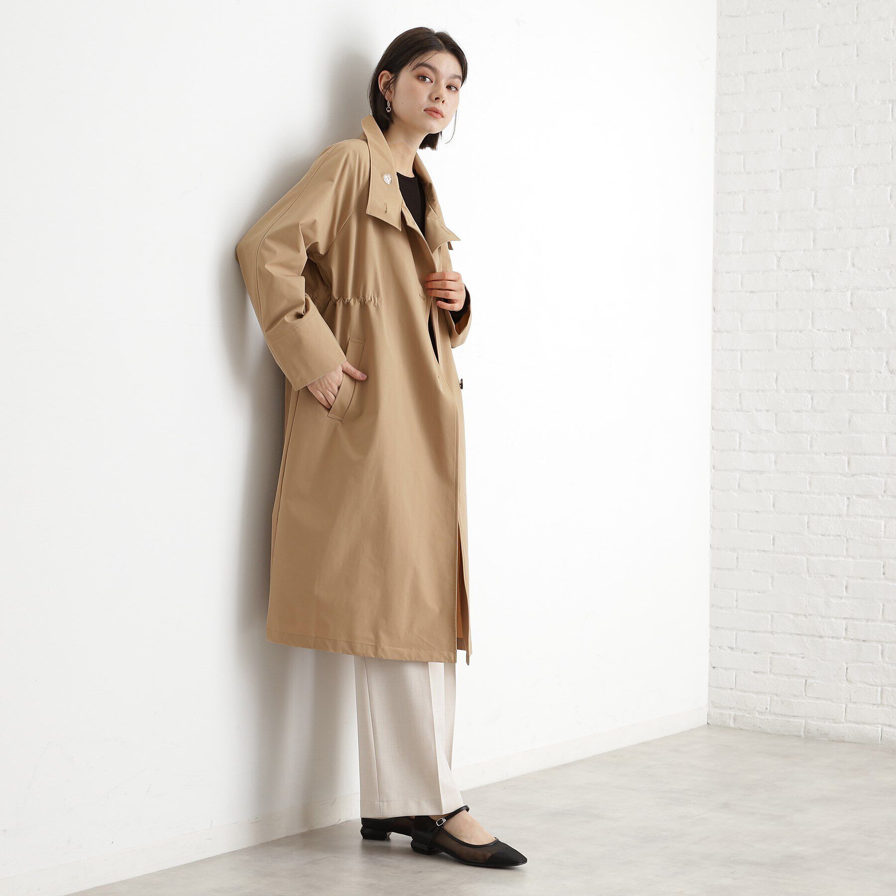 THE SHOP TK「スタンドカラートレンチコート【洗える】」|トレンチコート|