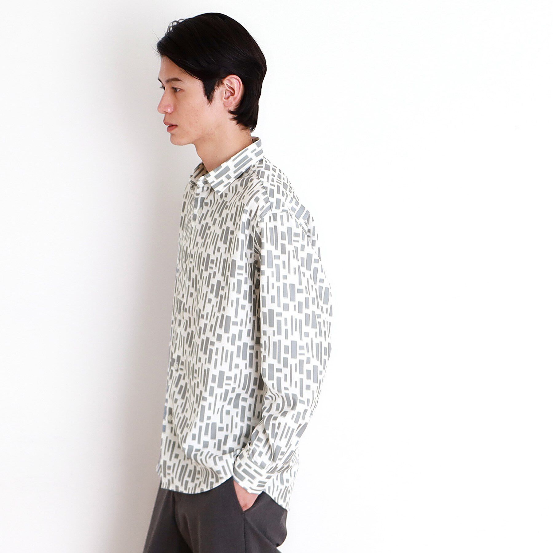 THE SHOP TK「ドライポリ長袖プリントシャツ」|シャツ・ブラウス|