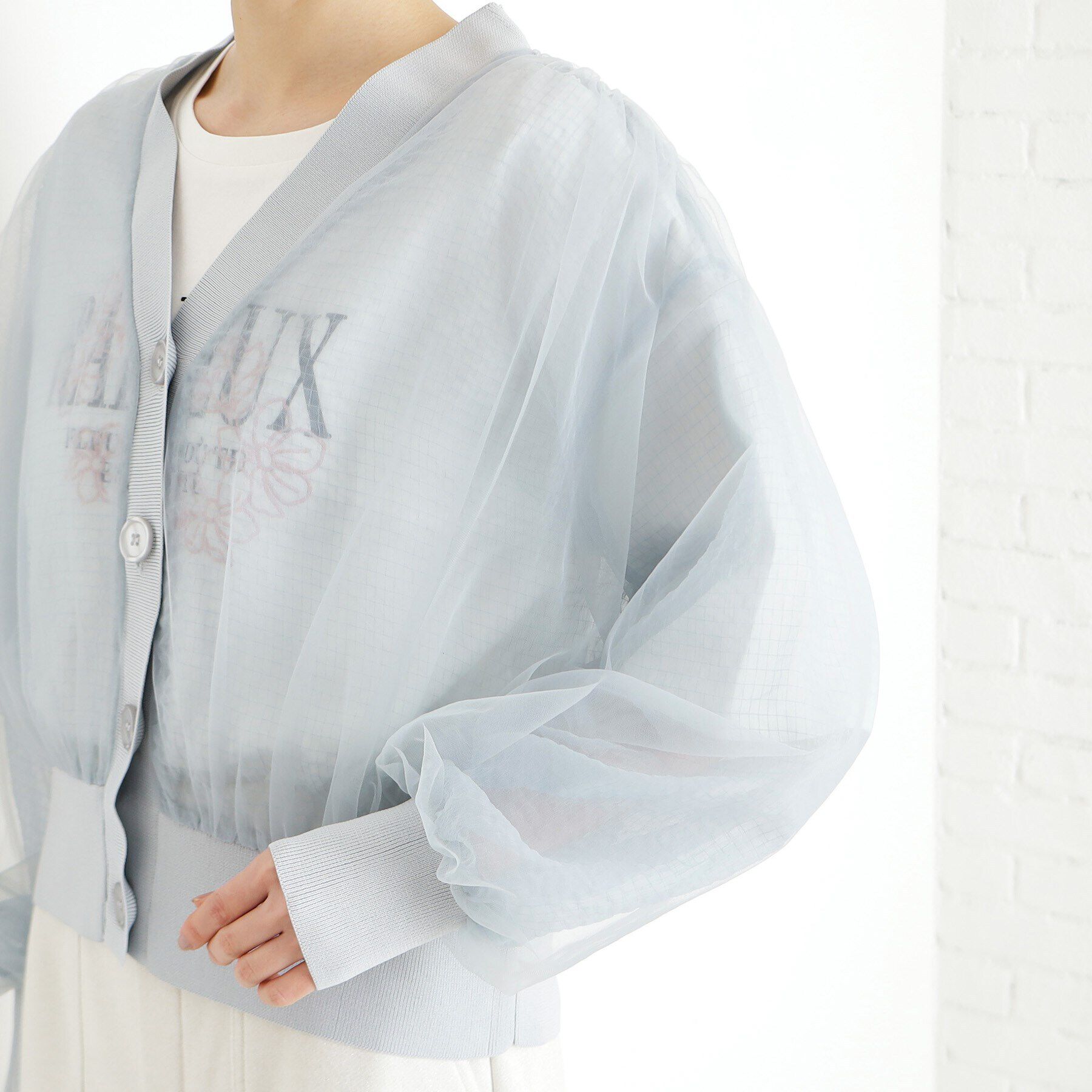 THE SHOP TK「シアー重ねカーディガン【洗える】」|カーディガン|