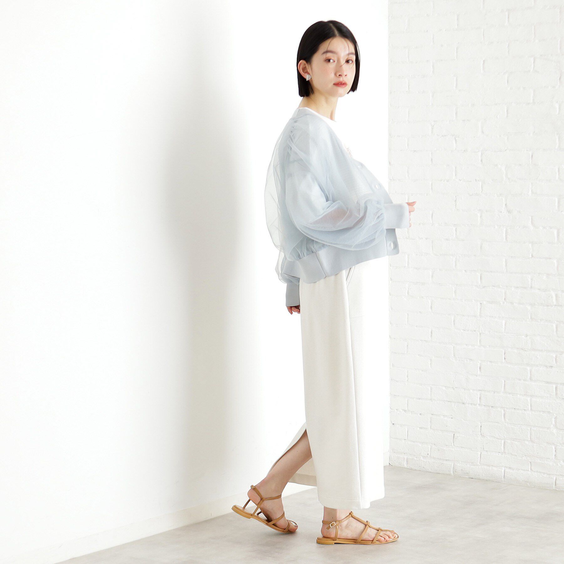 THE SHOP TK「シアー重ねカーディガン【洗える】」|カーディガン|