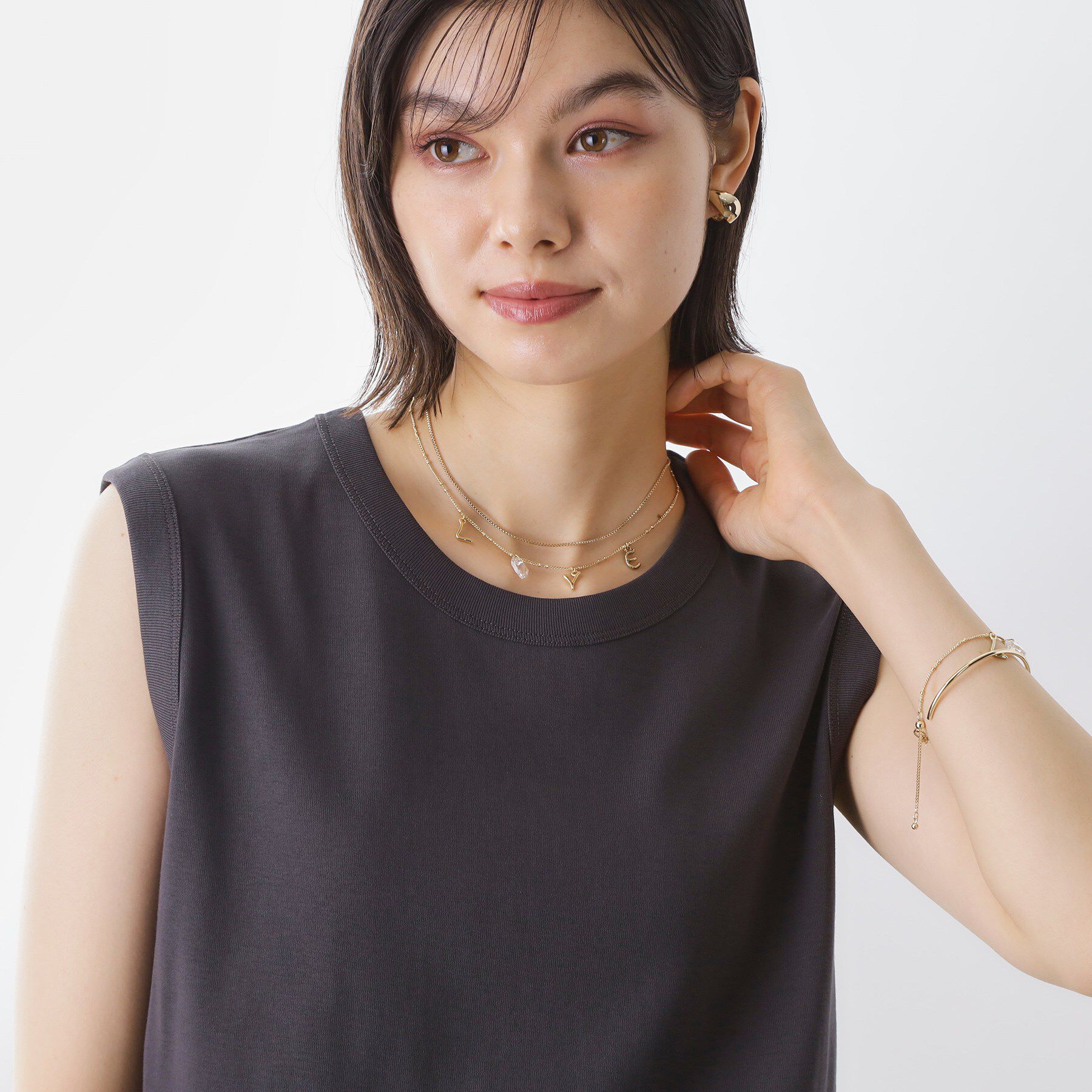 THE SHOP TK「LOVE2連ネックレス」|ネックレス|