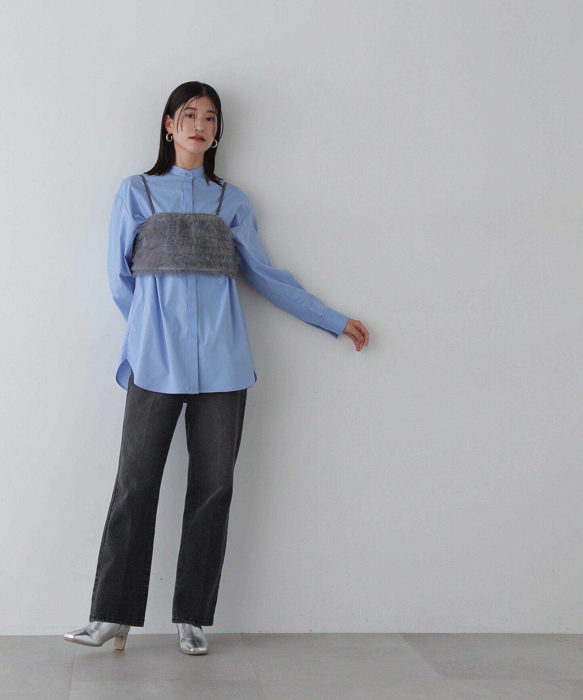  「チュールビスチェ＆シャツセット」|シャツ・ブラウス|