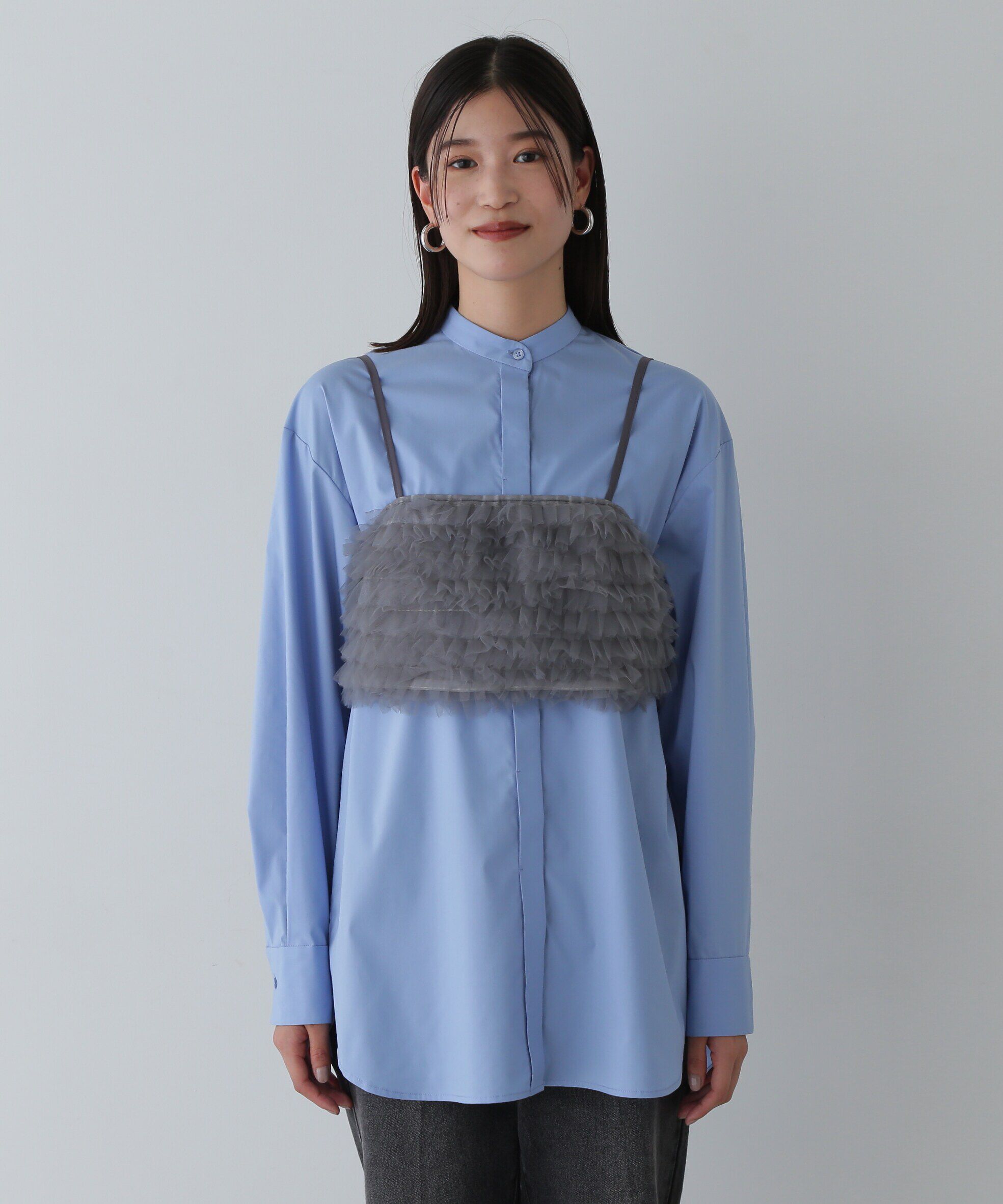  「チュールビスチェ＆シャツセット」|シャツ・ブラウス|