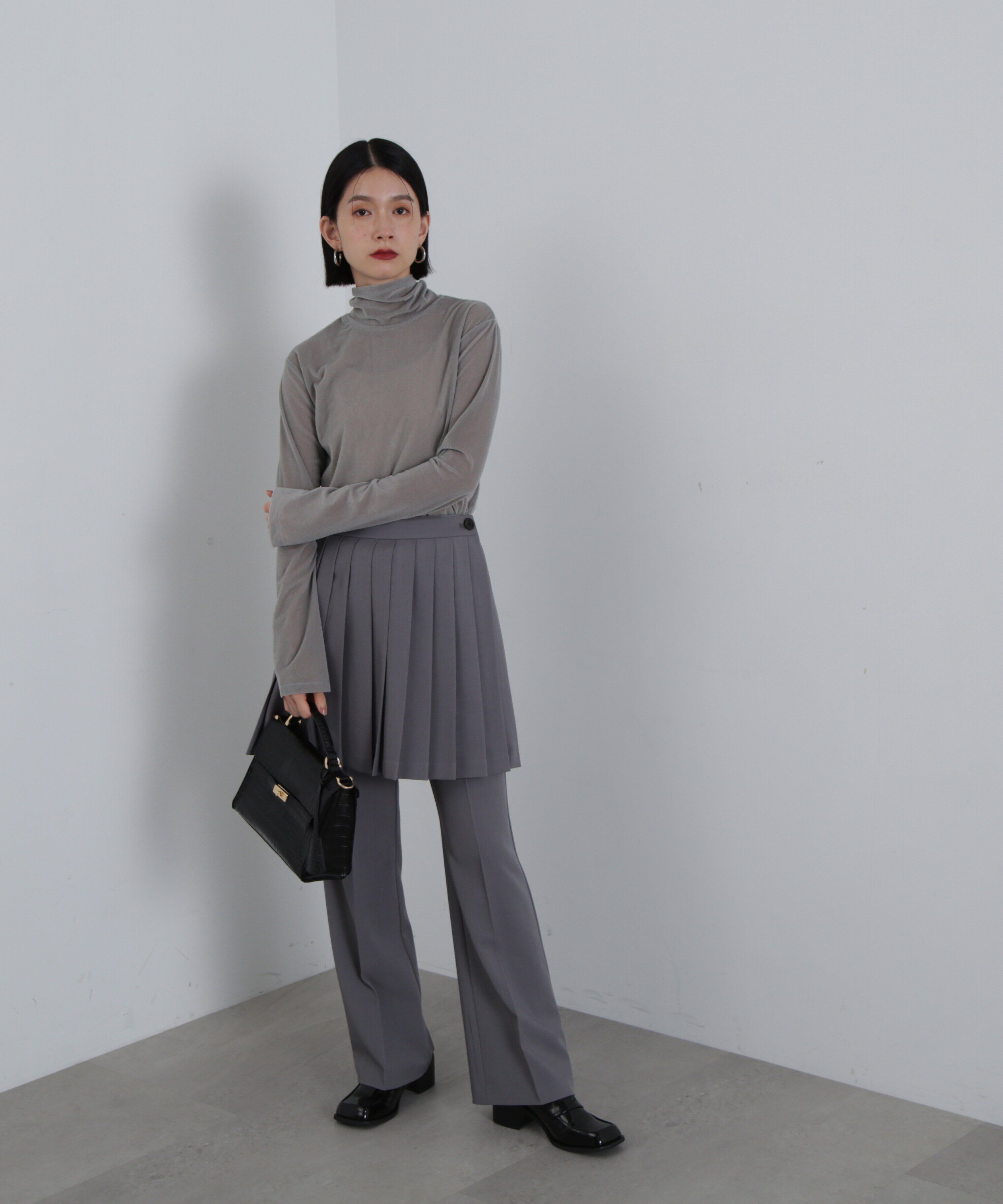  「シアーベロアハイネックカットソー」|Tシャツ・カットソー|